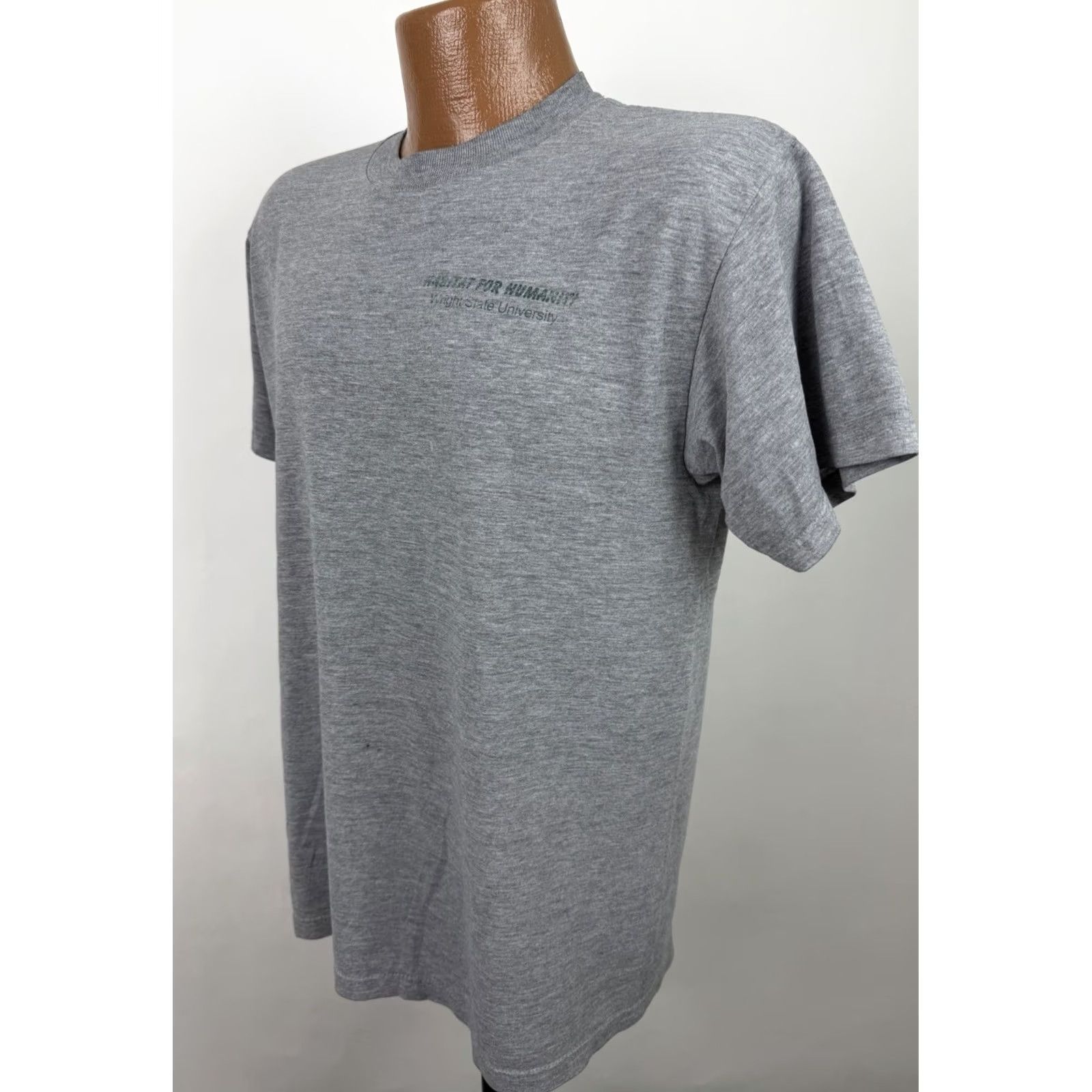 Jerzees VINTAGE Habitat for Humanity Shirt Mens Medium 90s Jerzees Heather Gray T-shirt Size US M / EU 48-50 / 2 - 7 Thumbnail