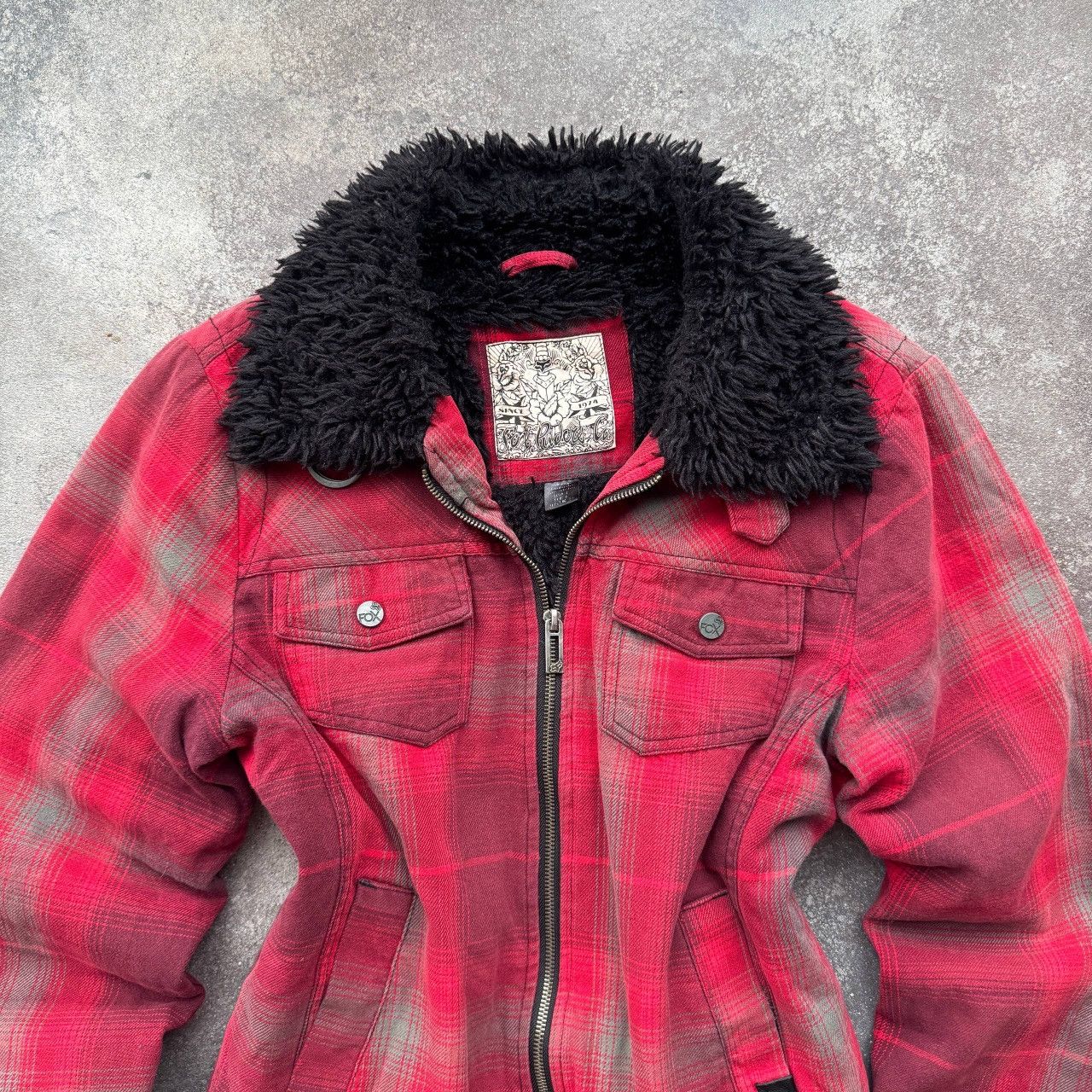 Fox Racing Fox Racing Vintage Y2K Faux Fur Jacket Size L / US 10 / IT 46 - 5 Thumbnail