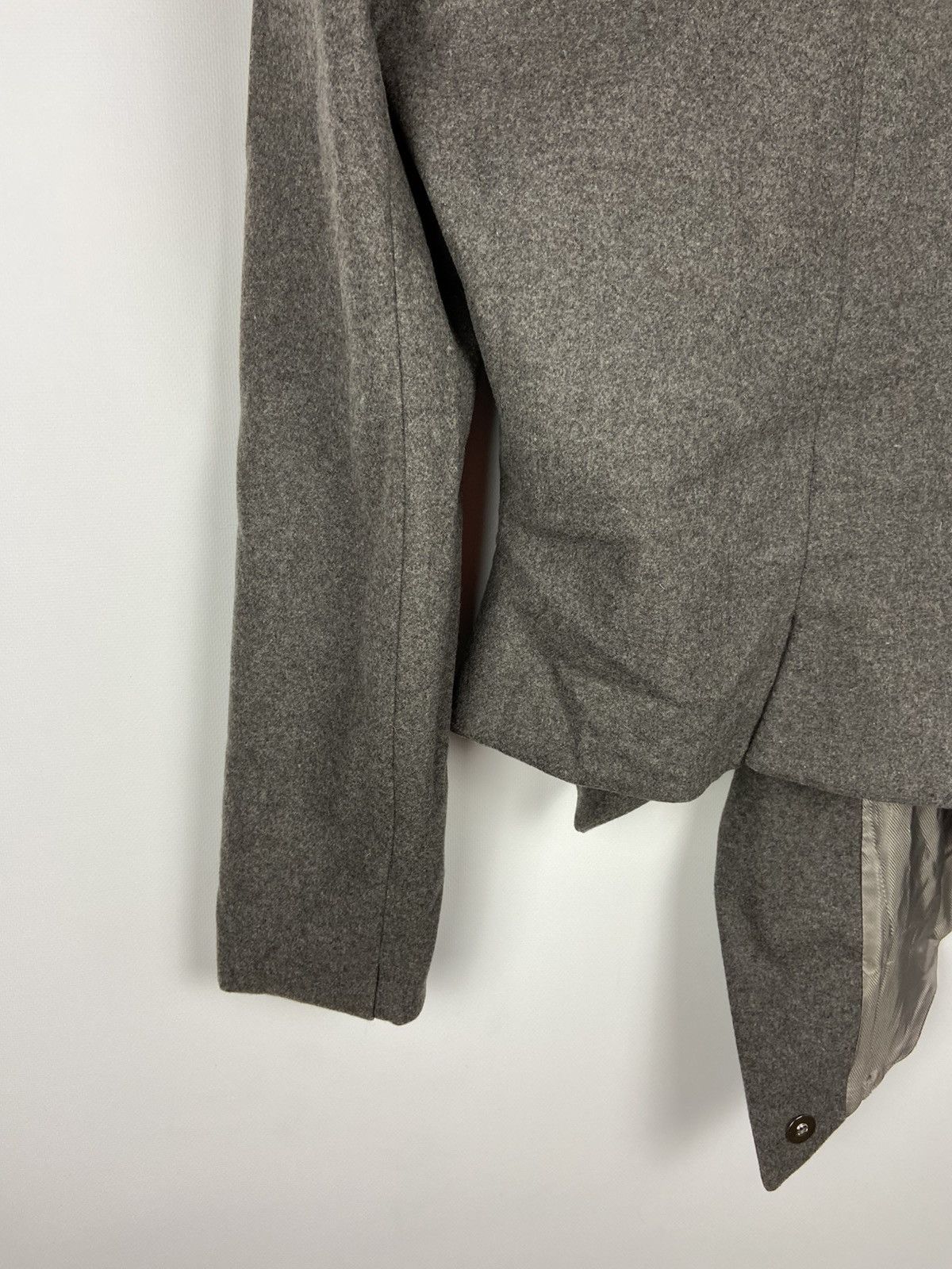 Designer × Haider Ackermann HAIDER ACKERMANN Asymmetrical Wool Gray Women Blazer Jacket Size XS / US 0-2 / IT 36-38 - 17 Thumbnail