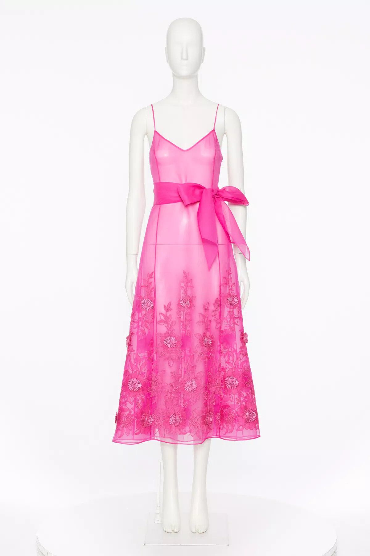 Valentino o1s1wg110426 Midi Dress in Pink Size XS / US 0-2 / IT 36-38 - 1 Thumbnail