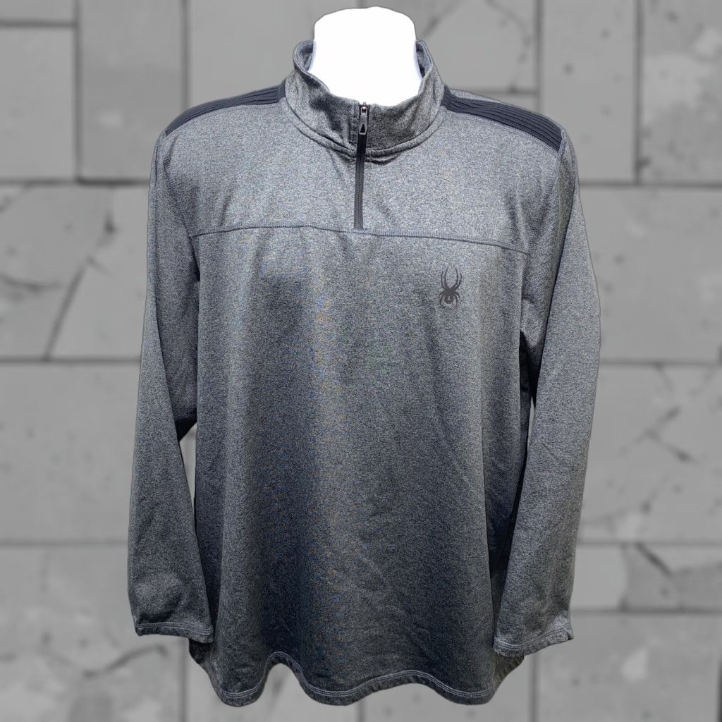 Spyder Spyder Mens Gray Polyester/Spandex 1/2 Zip Pullover Jacket Size XL Size US XL / EU 56 / 4 - 1 Thumbnail