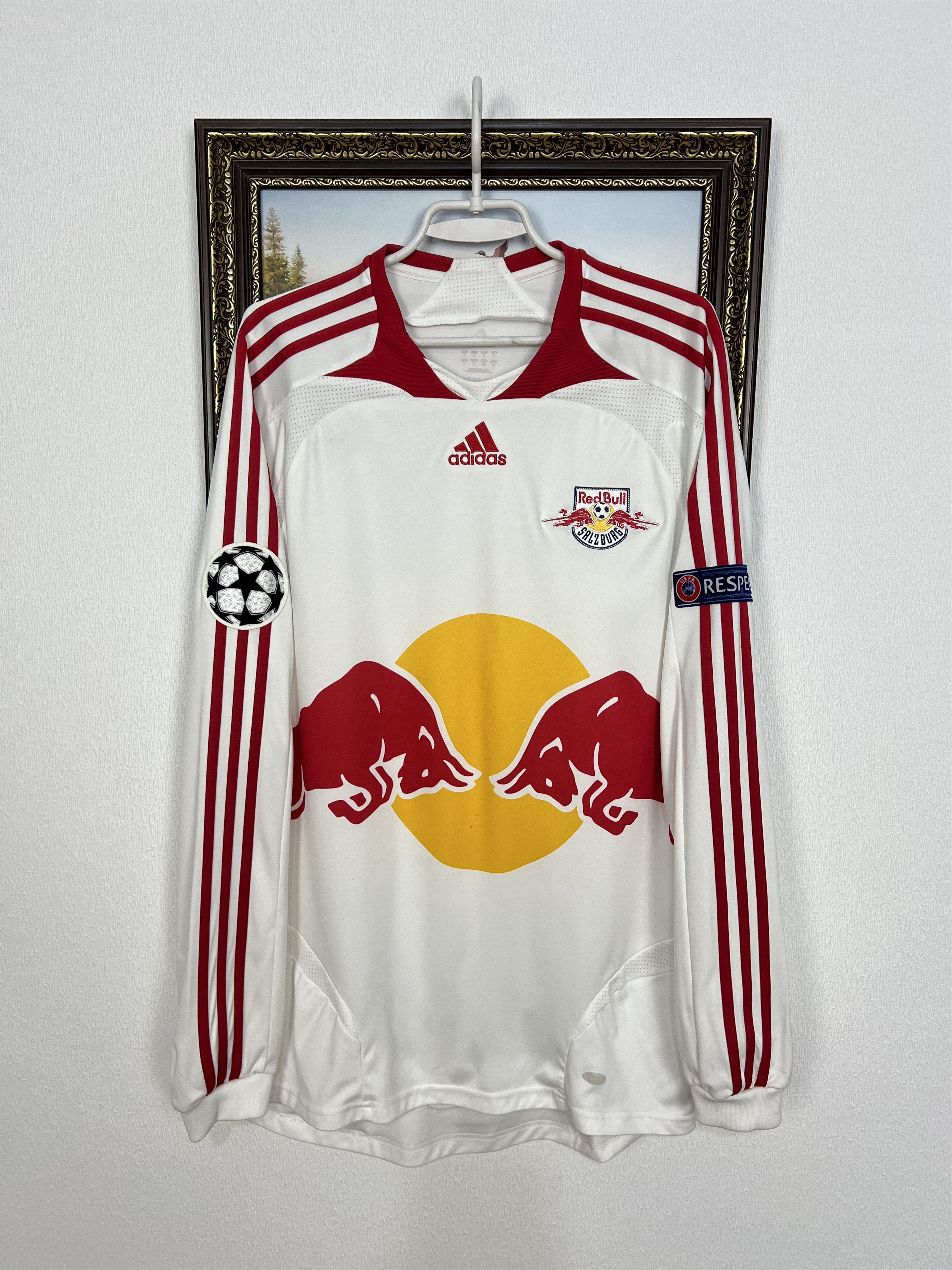 Adidas Red Bull Salzburg football shirt 2007 Soccer Long Sleeve Size US L / EU 52-54 / 3 - 1 Thumbnail