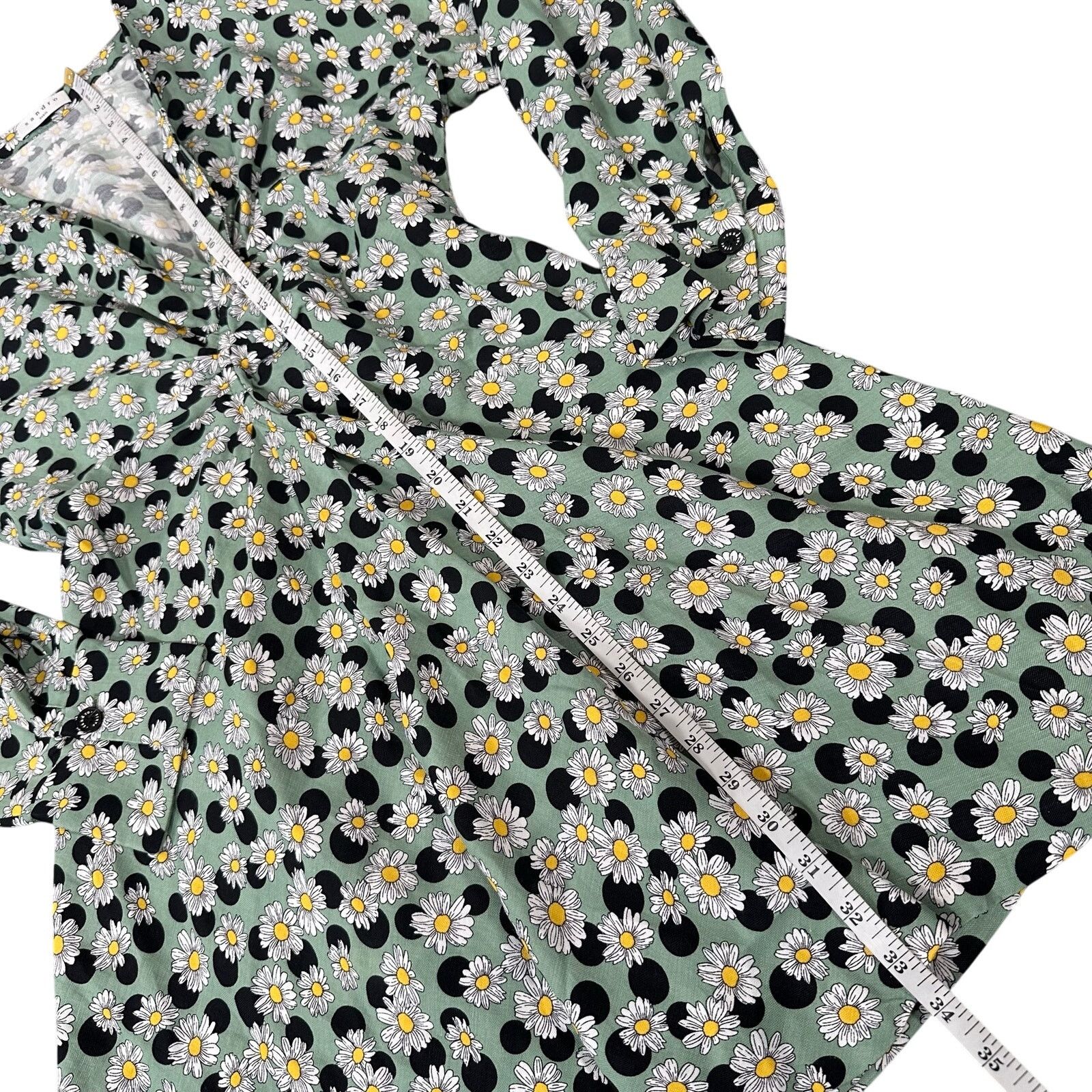 Sandro Sandro Angele Ruched Floral Printed Linen-Blend Mini Dress Size M / US 6-8 / IT 42-44 - 5 Thumbnail