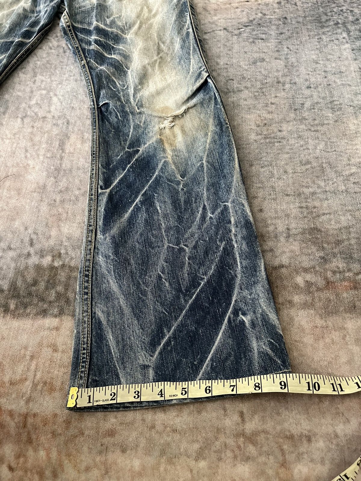 If Six Was Nine × Japanese Brand × Vintage Flare Crazy Striking Blueway Denim Size US 32 / EU 48 - 10 Thumbnail