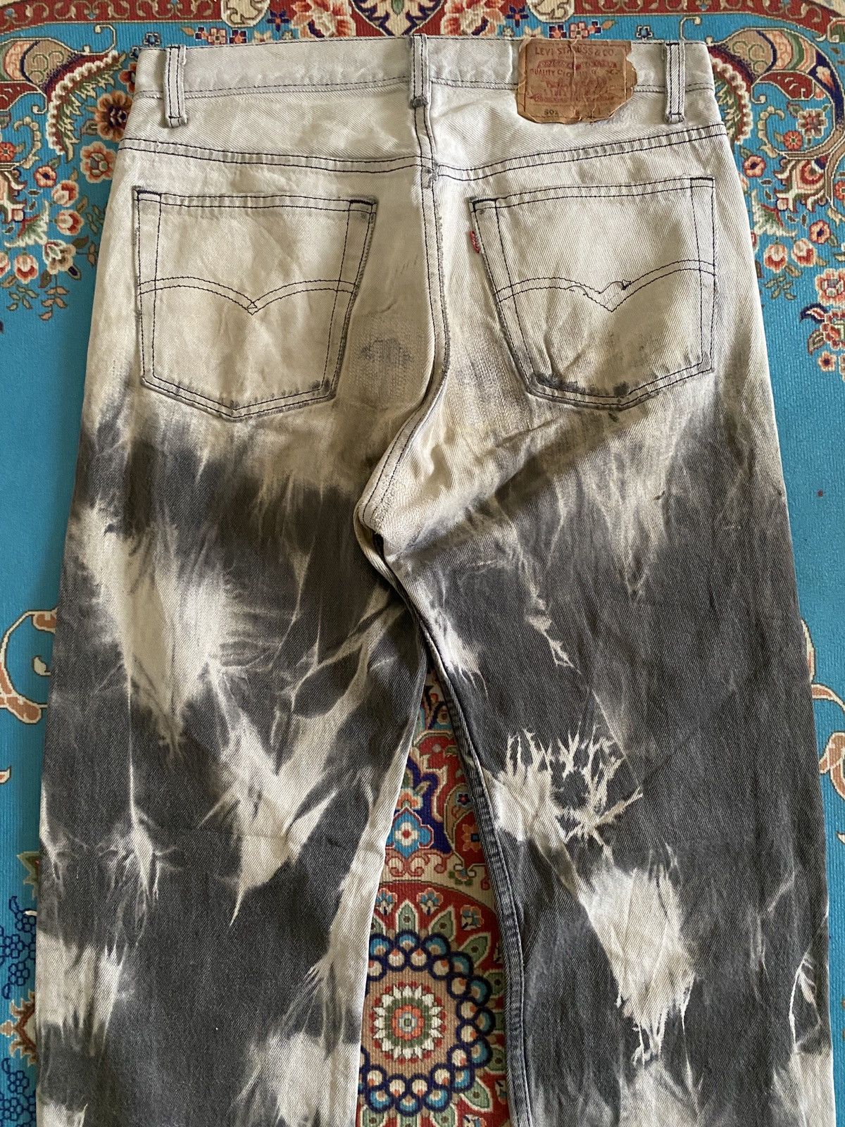Levi's Vintage Levi’s 501 Distressed Acid Wash Denim Size US 30 / EU 46 - 9 Thumbnail