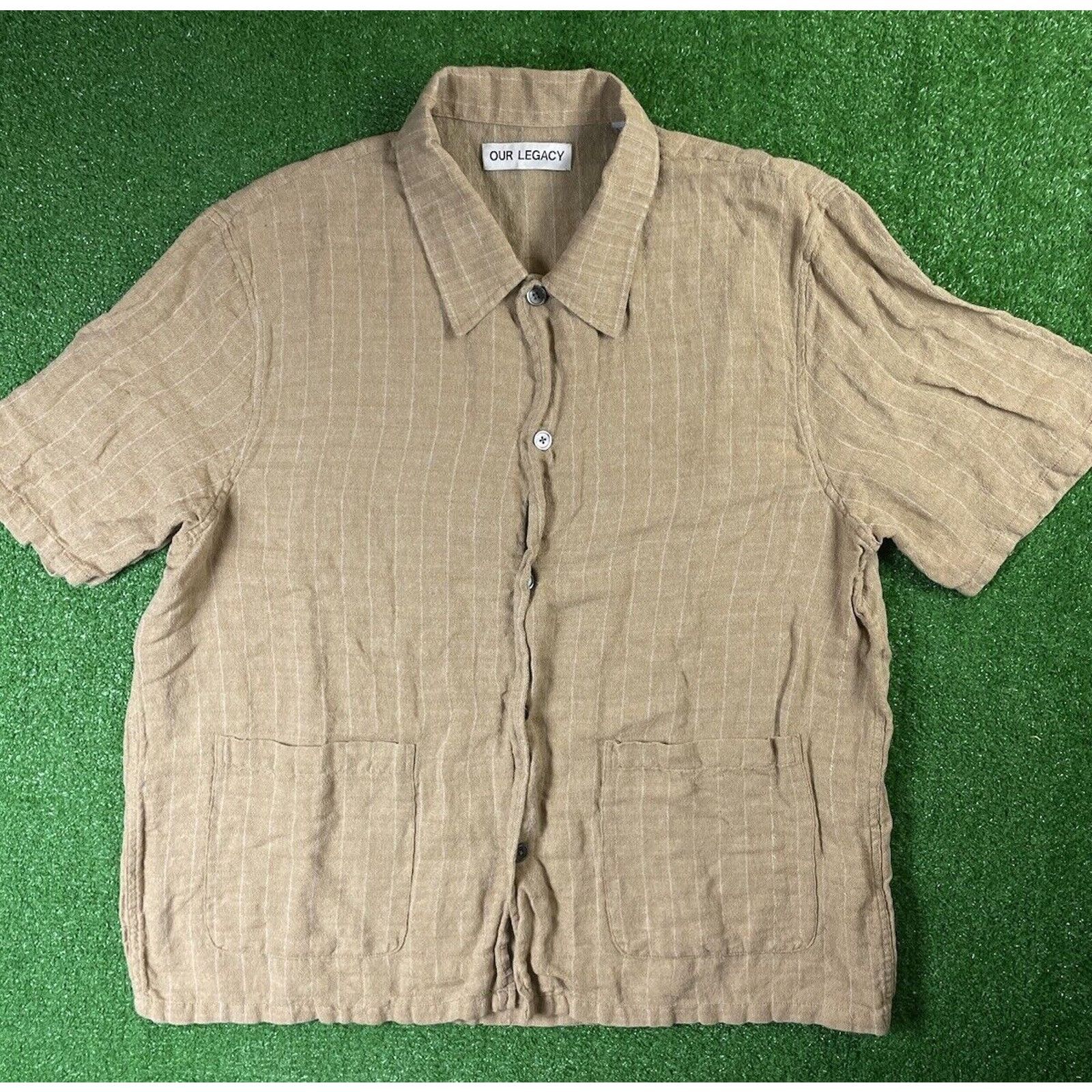 Our Legacy Our Legacy Button Up Large Linen Beige 52 Jac Elder 