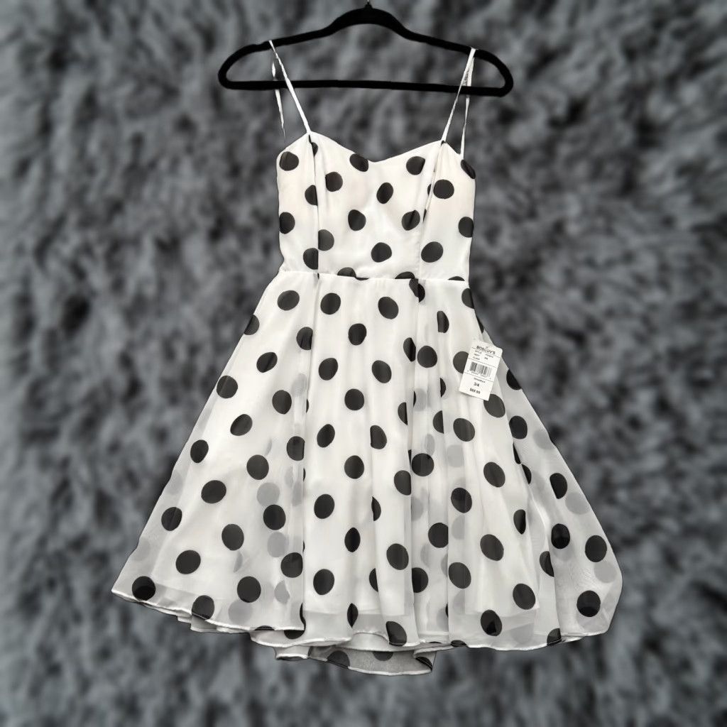 Vintage VINTAGE 50s Style Dress Size 3/4 Coquette Flowy Swing Sheer Polka Dot Chic Overlay Dress Womens Size XS / US 0-2 / IT 36-38 - 1 Thumbnail