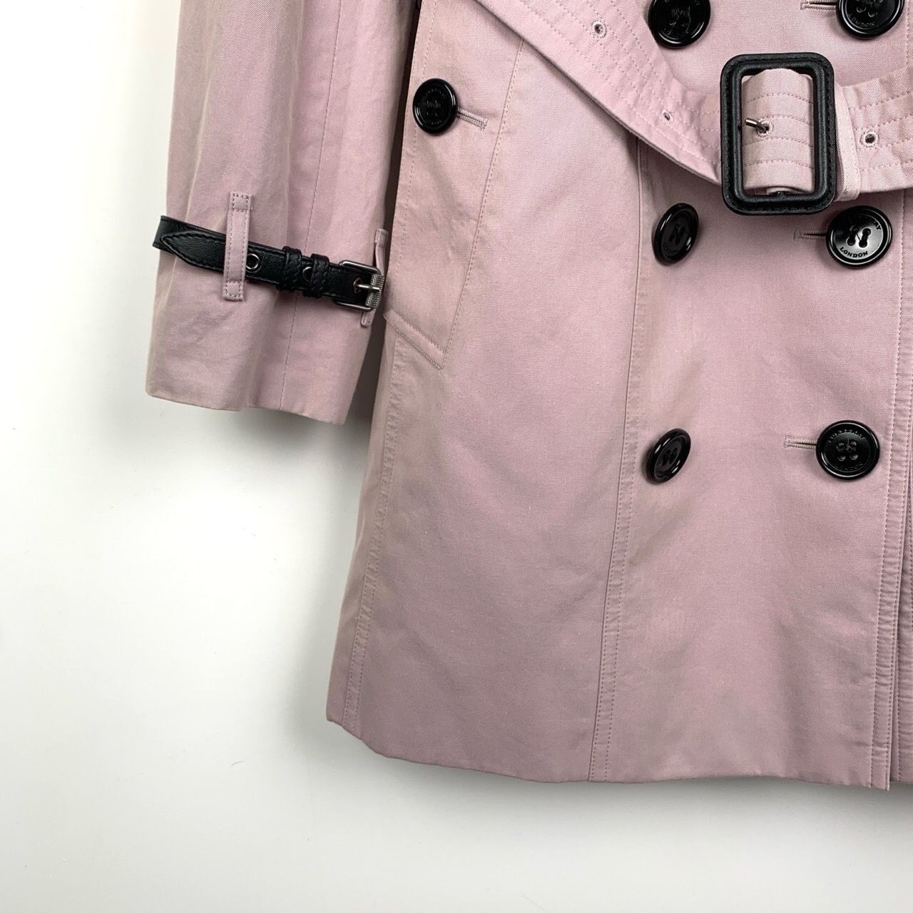 Burberry Burberry Purple Double-Breasted Belted Trench Coat, Size 38S Size S / US 4 / IT 40 - 6 Thumbnail