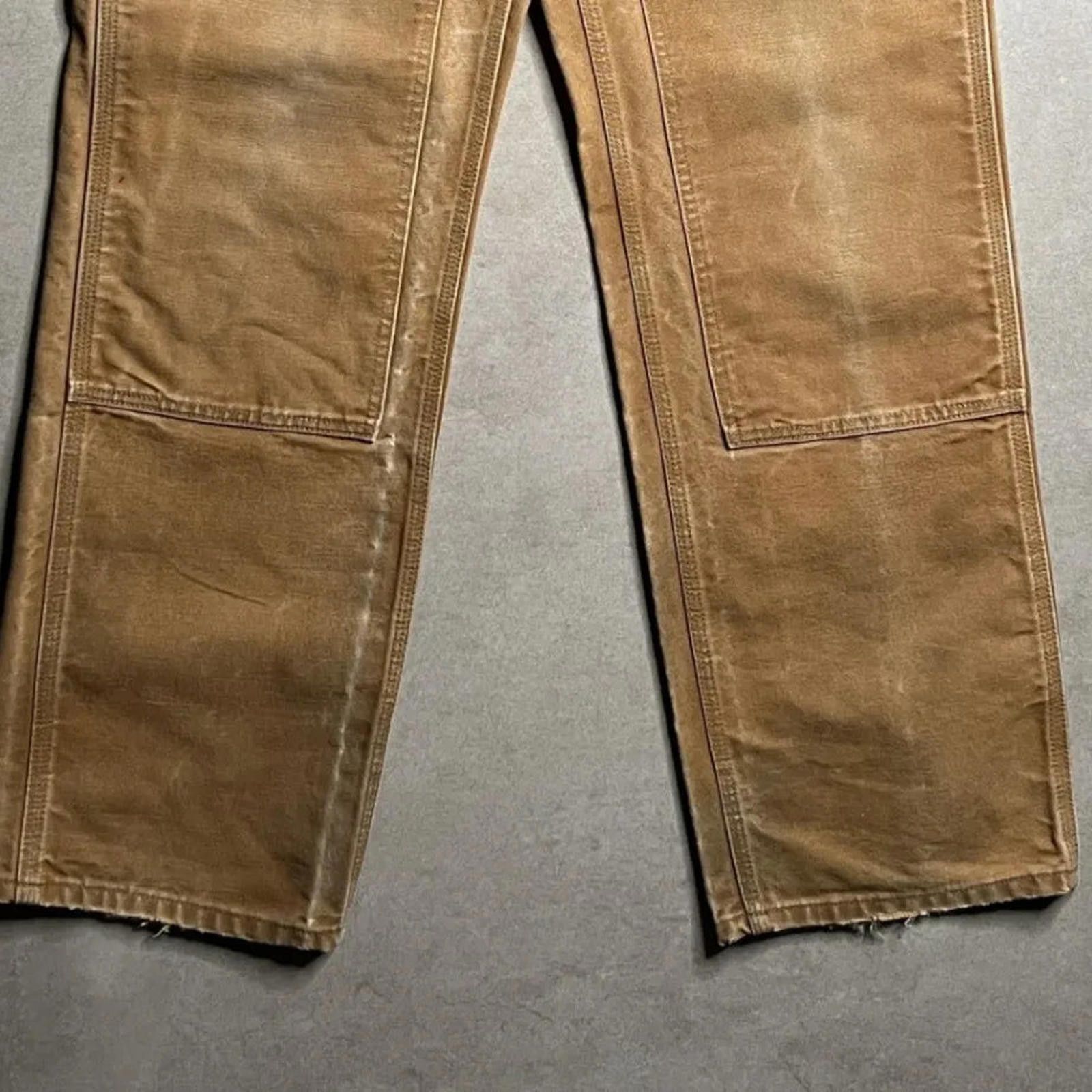 Carhartt Vintage Carhartt Tan Double Knee Pants - 30x32 Size US 30 / EU 46 - 6 Thumbnail
