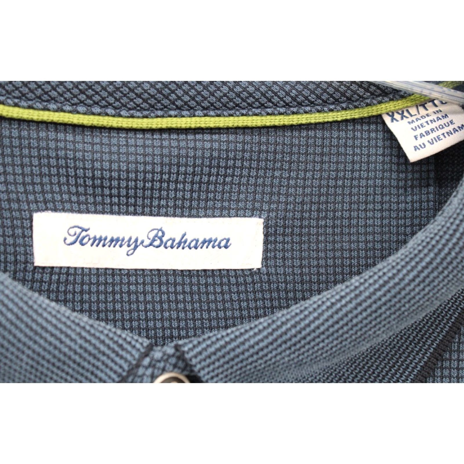 Tommy Bahama VINTAGE Tommy Bahama Golf Polo Shirt Men's 2XL Blue Micro Check Embroidered Marlin Logo Size US XXL / EU 58 / 5 - 5 Thumbnail