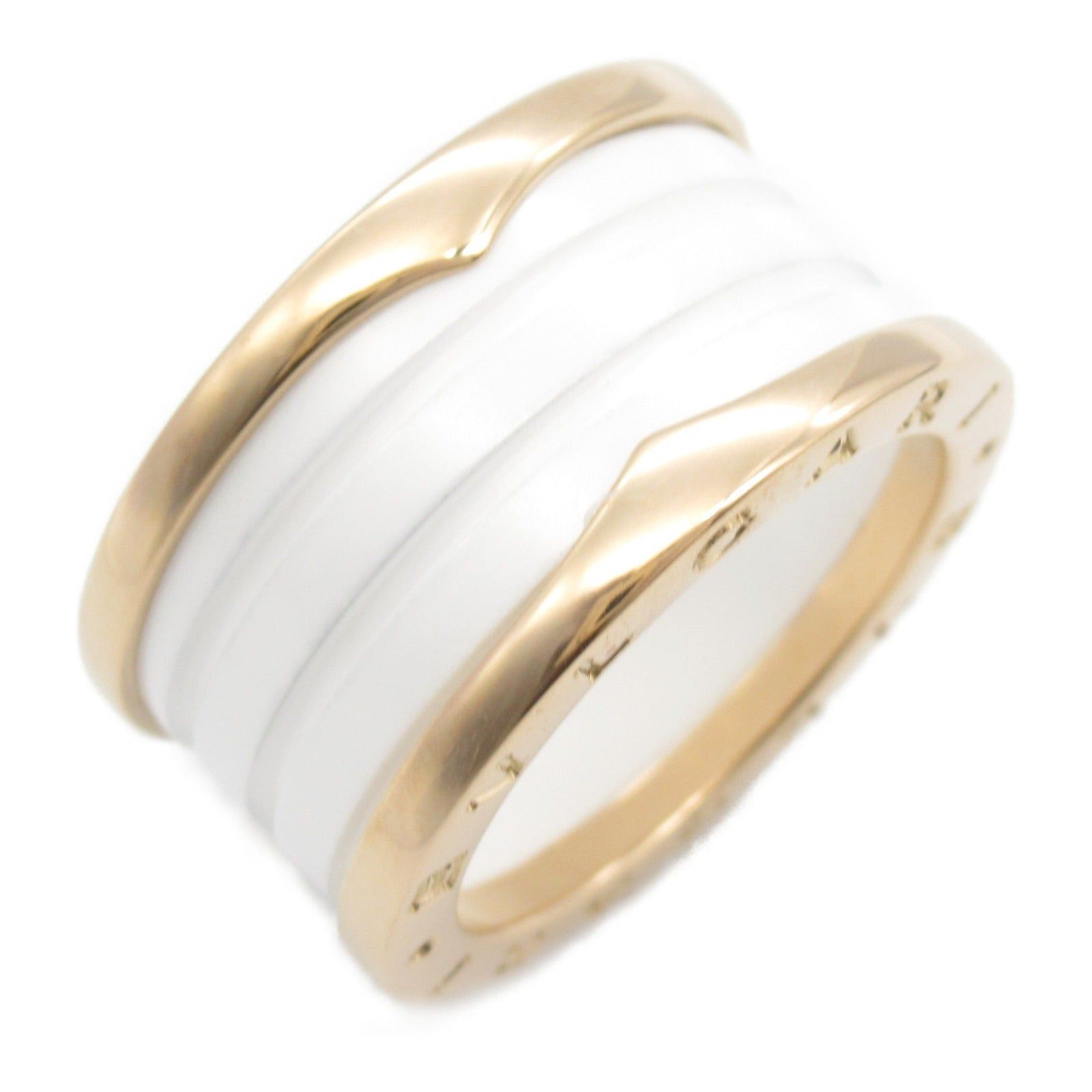 Bvlgari Bvlgari B Zero One Ring Ceramic K18Pg (Pink Gold) White Gold Size ONE SIZE - 1 Thumbnail
