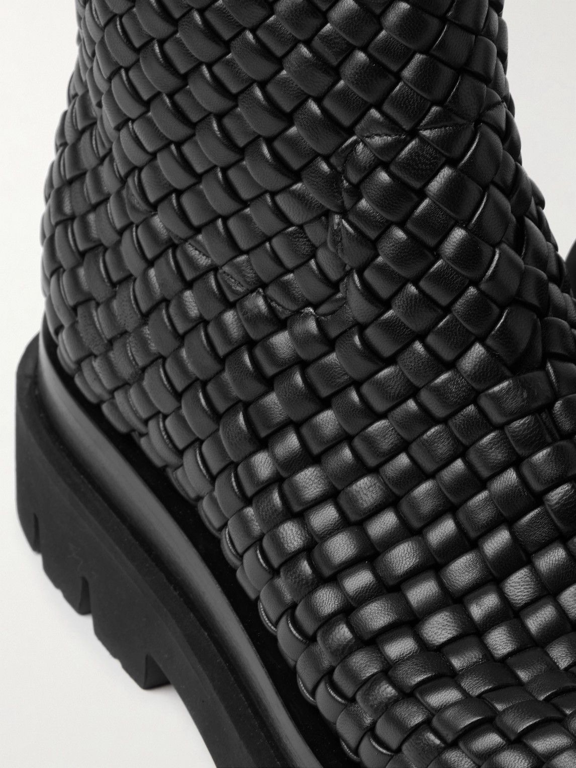 Bottega Veneta 🔥$6.7K VALUE🔥BOTTEGA VENETA INTERCCIATO LUG LEATHER BOOTS Size US 11 / EU 44 - 4 Thumbnail
