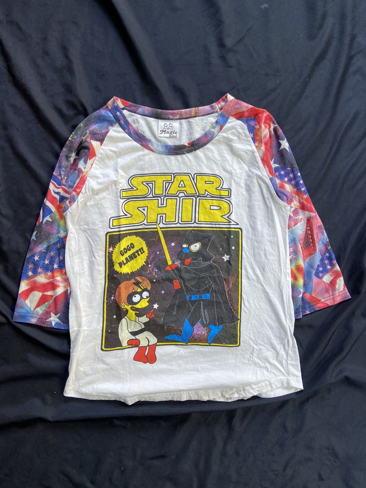 Japanese Brand STAR SHIR GO GO PLANET RAGLAN TEE Size US M / EU 48-50 / 2 - 1 Thumbnail