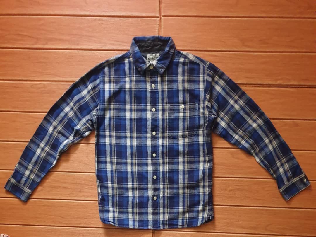 Japanese Brand Espeara checkered blue Japanese style chambray flannel Size US M / EU 48-50 / 2 - 1 Thumbnail