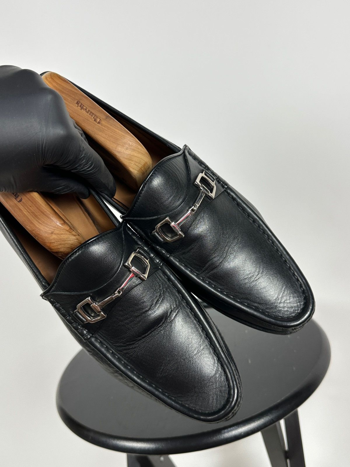 Gucci Gucci Horsebit Black Leather Slip On Loafers Size US 9 / EU 42 - 21 Thumbnail