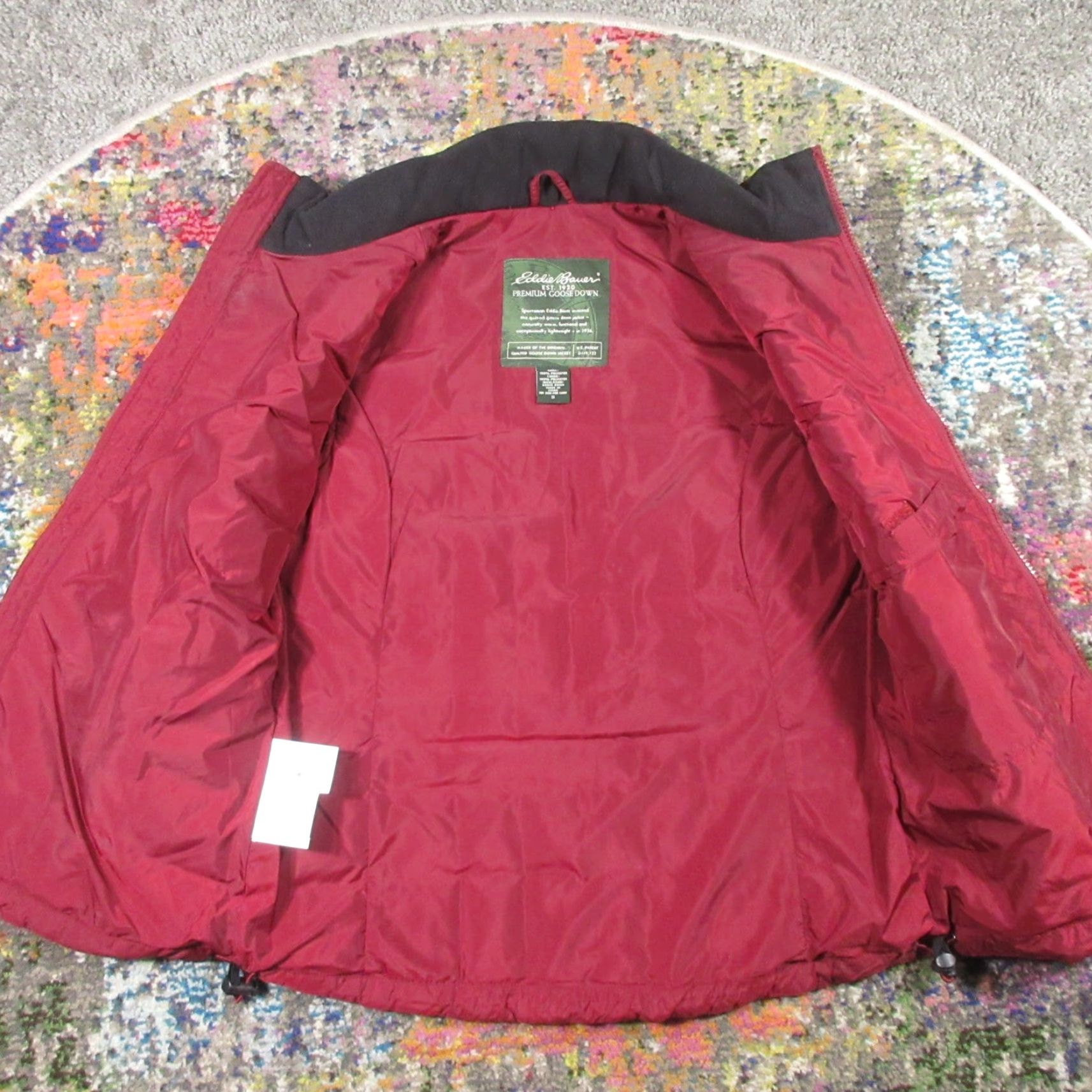 Eddie Bauer Eddie Bauer Premium Goose Down Puffer Vest Women's S Zip Pockets Maroon Red Size S / US 4 / IT 40 - 4 Thumbnail