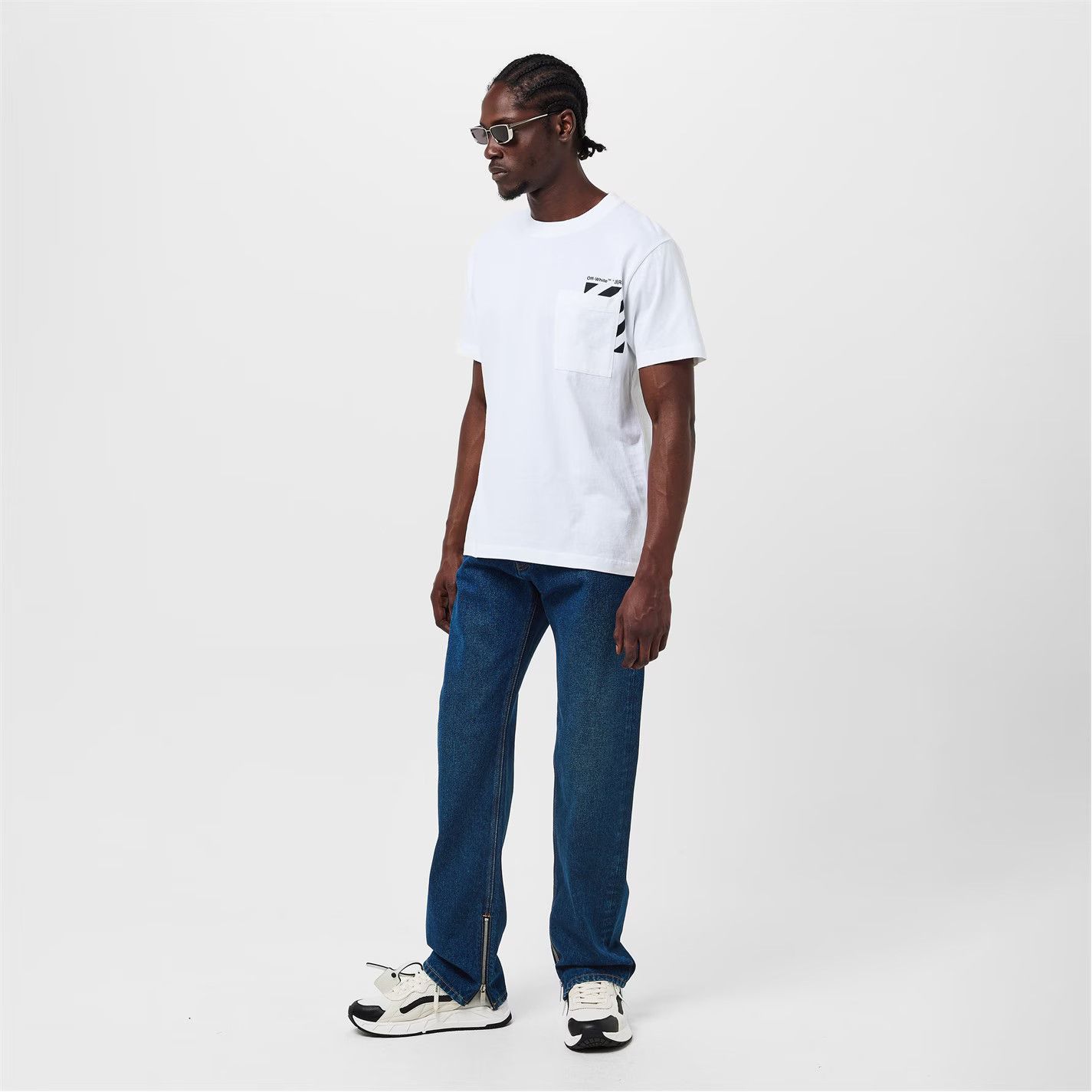 Off-White o1g2r1mq0326 Straight Leg Jeans in Blue Size US 30 / EU 46 - 6 Thumbnail