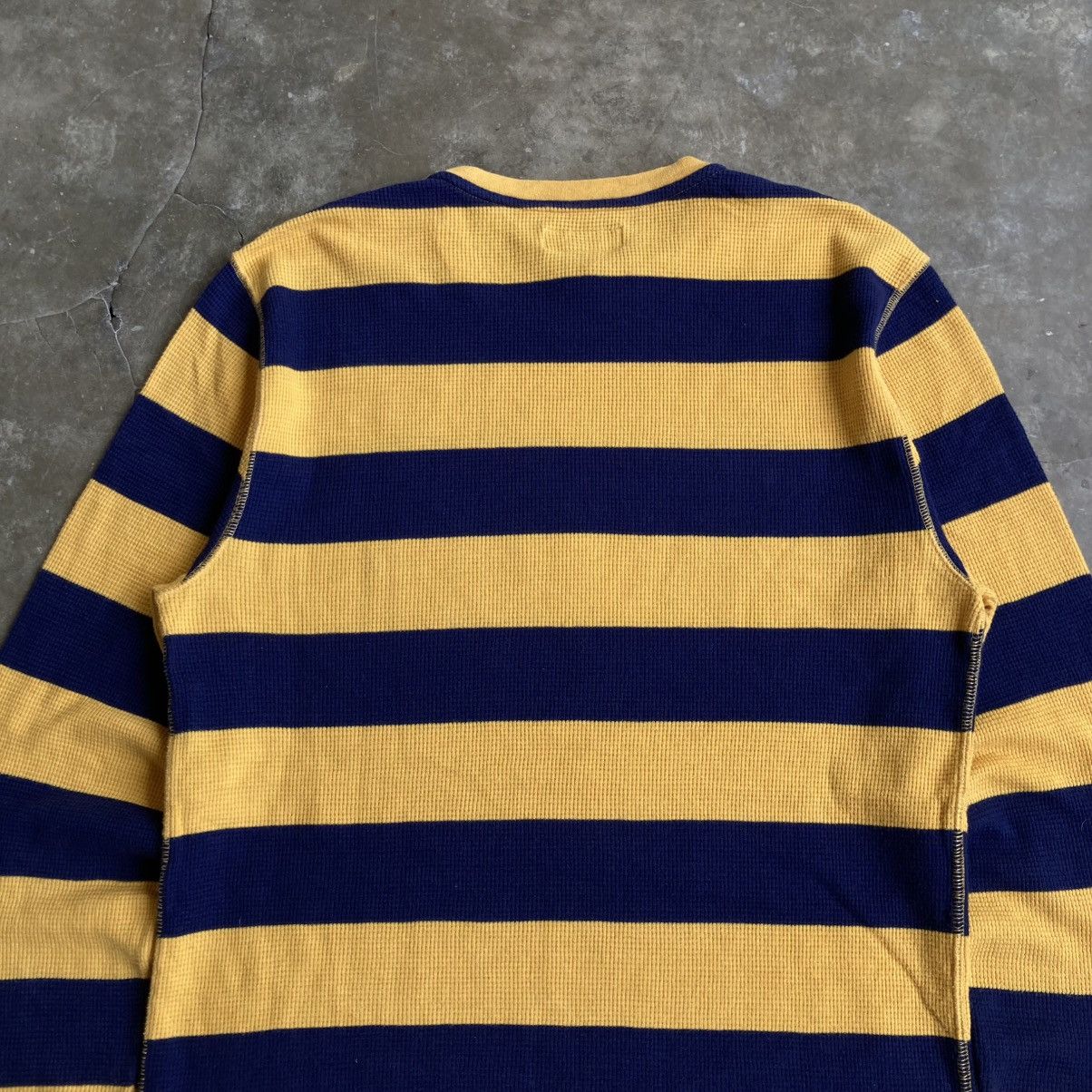 Polo Ralph Lauren Vintage Polo Ralph Lauren Thermal Waffle Striped Longslevee Size US M / EU 48-50 / 2 - 9 Thumbnail