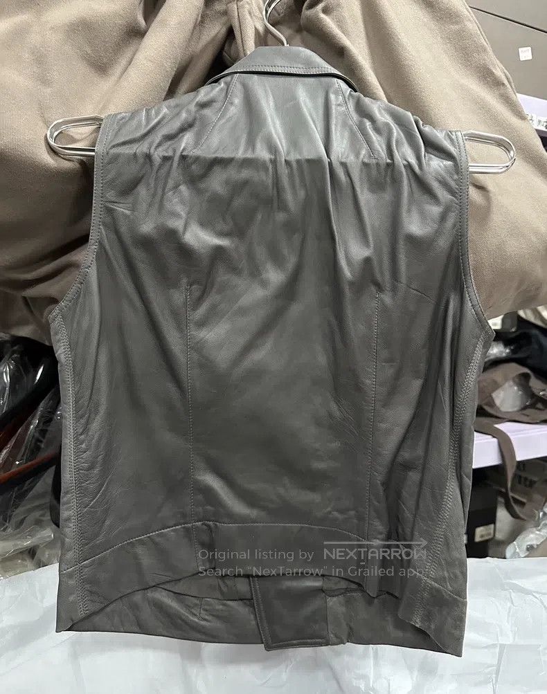Rick Owens RICK OWENS Dark gray skin-friendly sheepskin slim-fit bike Size US XS / EU 42 / 0 - 2 Thumbnail
