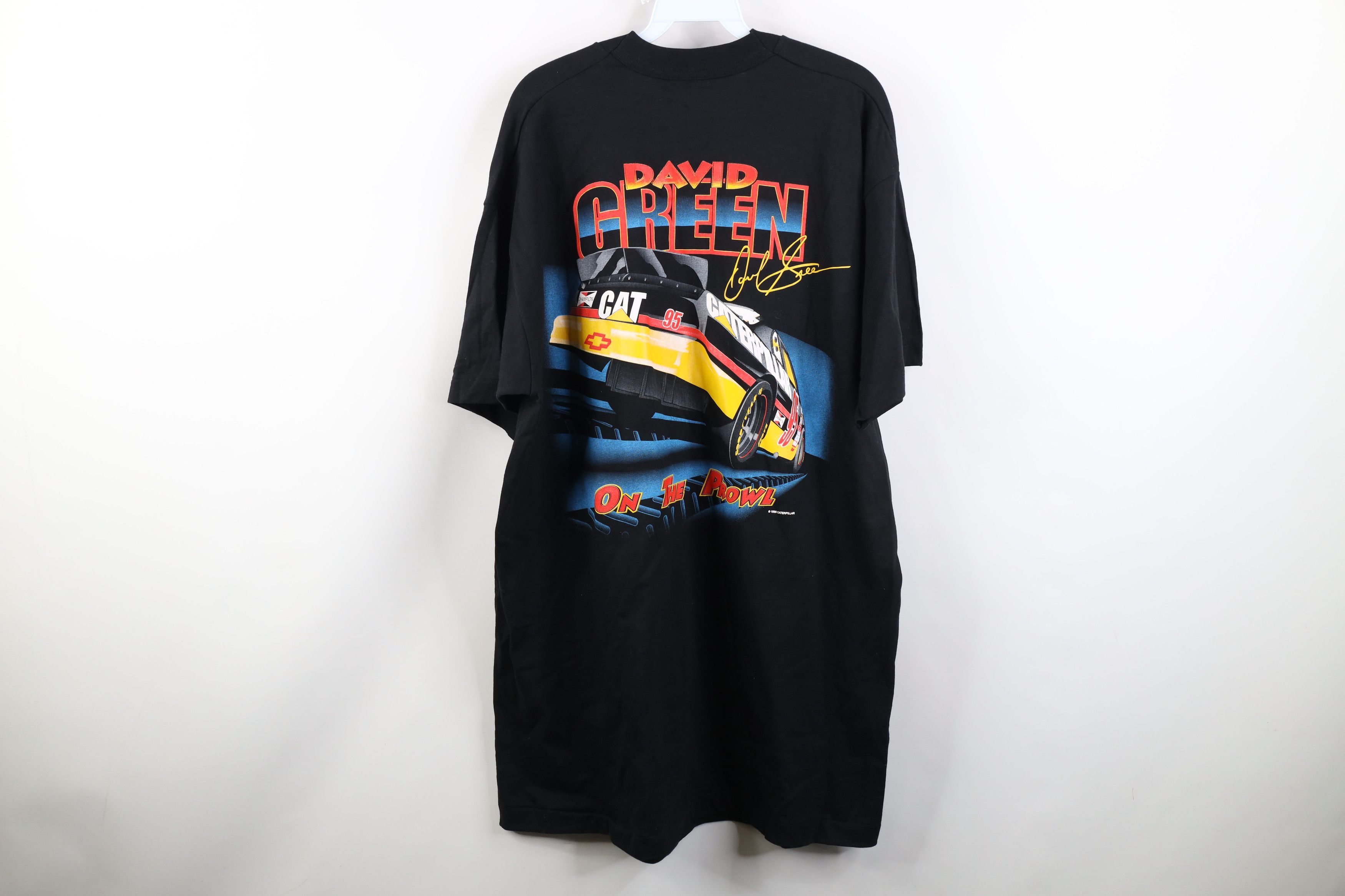 Vintage Vintage 90s NASCAR Cat Racing David Green All Print T-Shirt Size US XXL / EU 58 / 5 - 13 Thumbnail