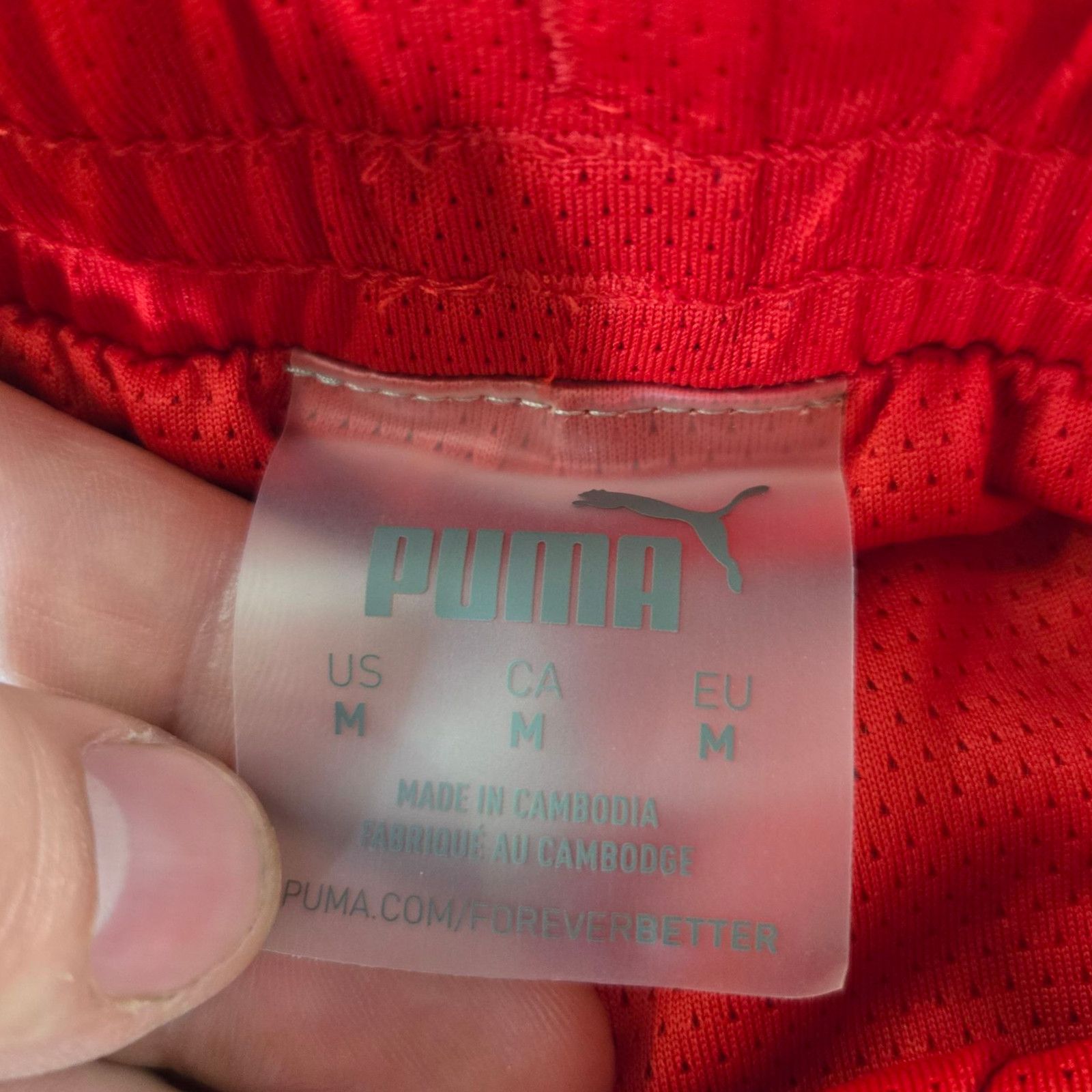 Puma Puma Hoops Red Athletic High Waisted Shorts Size Medium Size US 32 / EU 48 - 9 Thumbnail