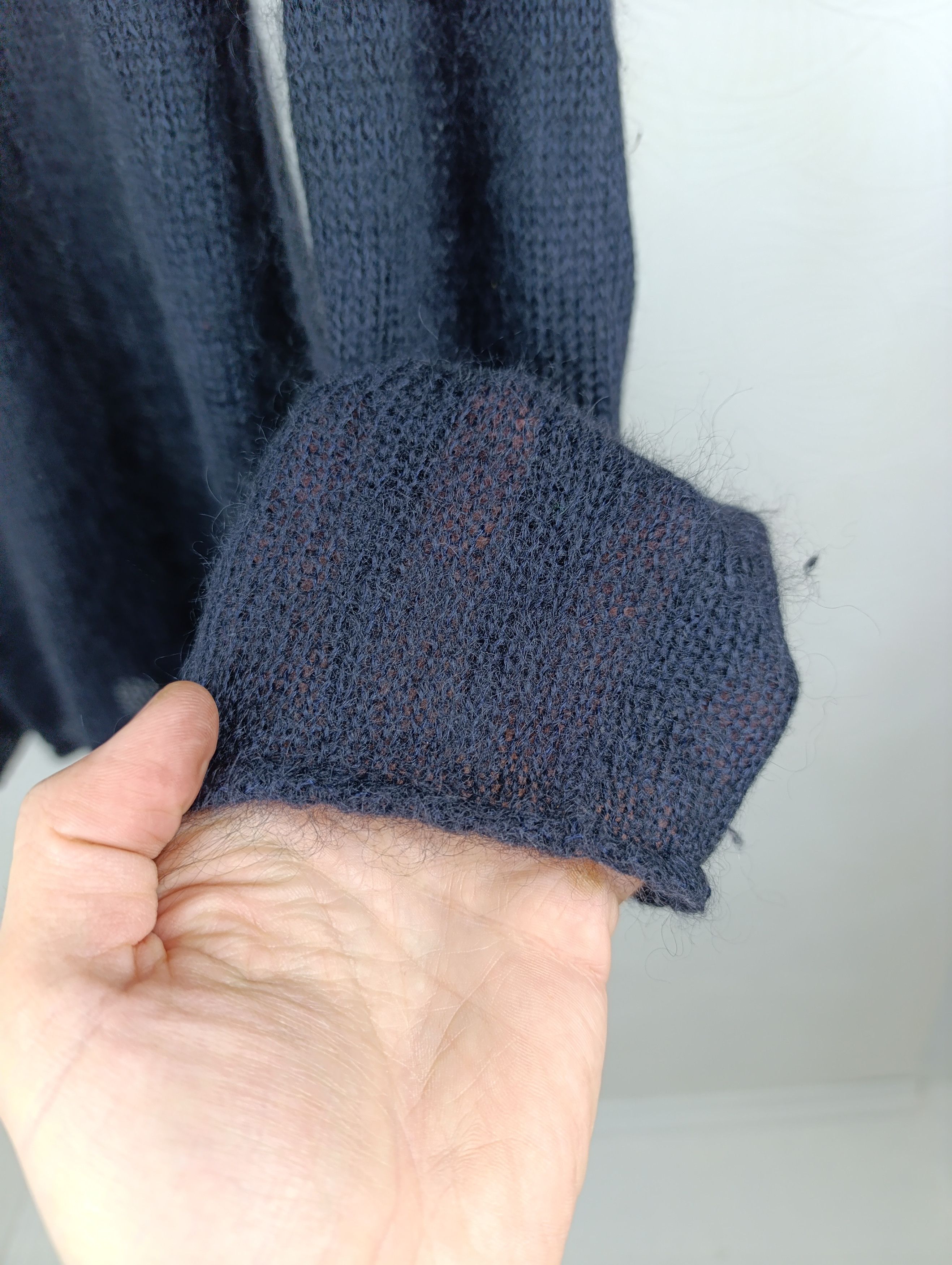 Armani EMPORIO ARMANI MENS MOHAIR KNITTED SWEATER BIG LOGO Size US S / EU 44-46 / 1 - 6 Thumbnail