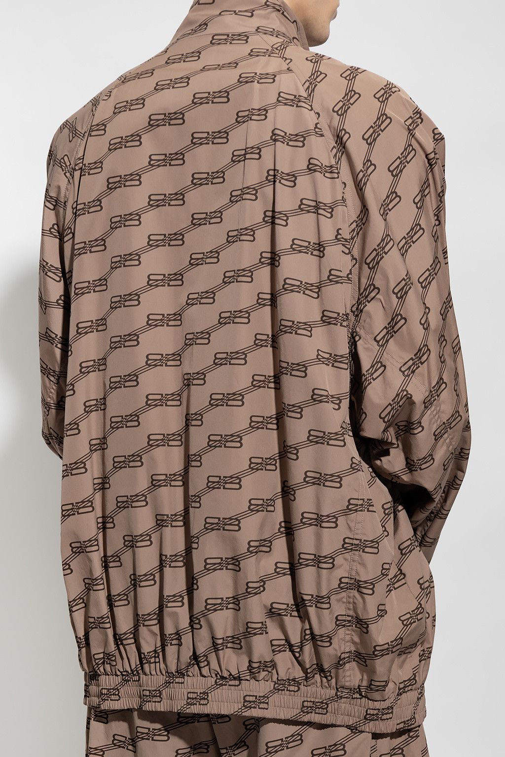 Balenciaga o1w1db11224 BB Monogram Fit Tracksuit Jacket in Brown Size US XS / EU 42 / 0 - 3 Thumbnail