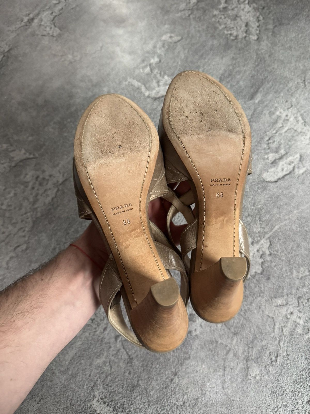 Prada Prada 38size sandals high heels shoes luxury old money 00s Size US 8 / IT 38 - 18 Thumbnail