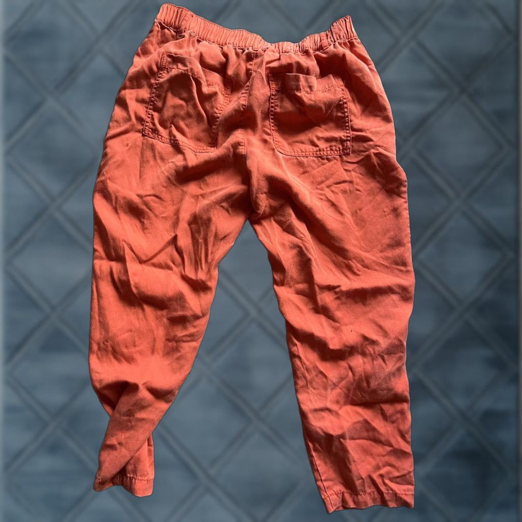 Loft Loft coral drawstring elastic waist light weight straight leg pants Size Medium Size 32" / US 10 / IT 46 - 1 Thumbnail