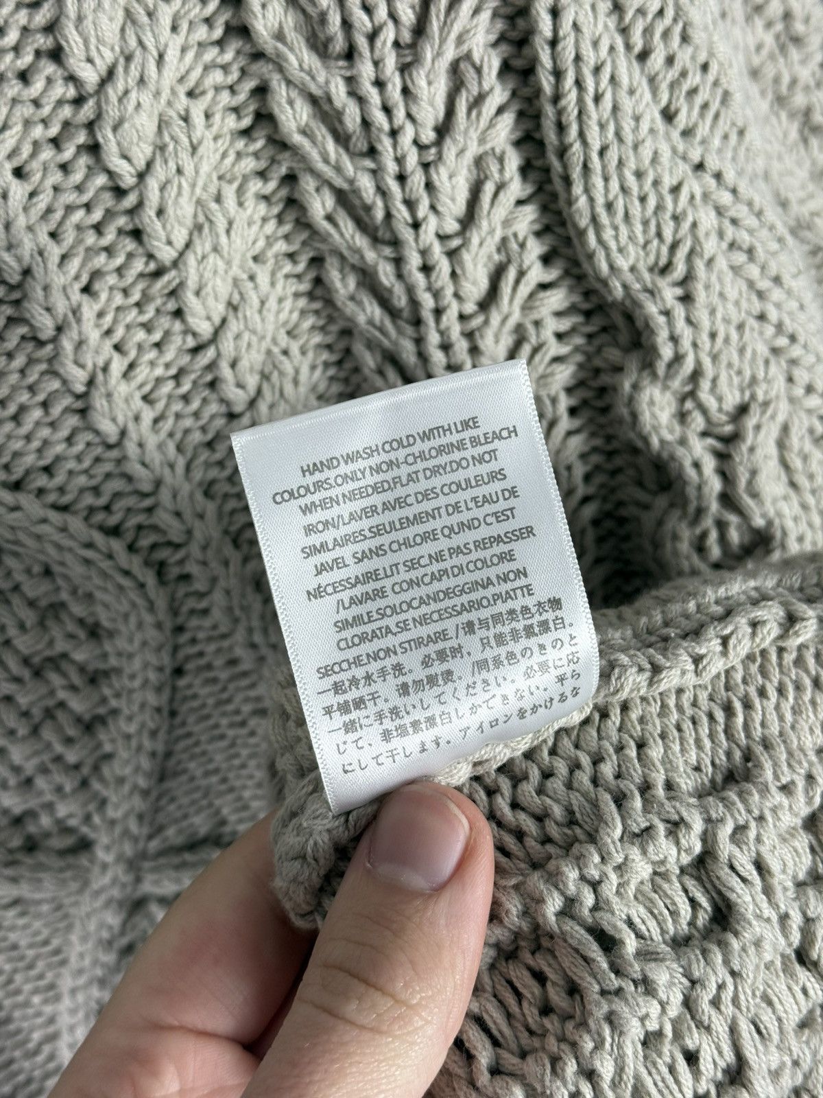 Fear of God FEAR OF GOD ESSENTIALS Oversized Cable Knit Cotton Sweater Size US S / EU 44-46 / 1 - 10 Thumbnail