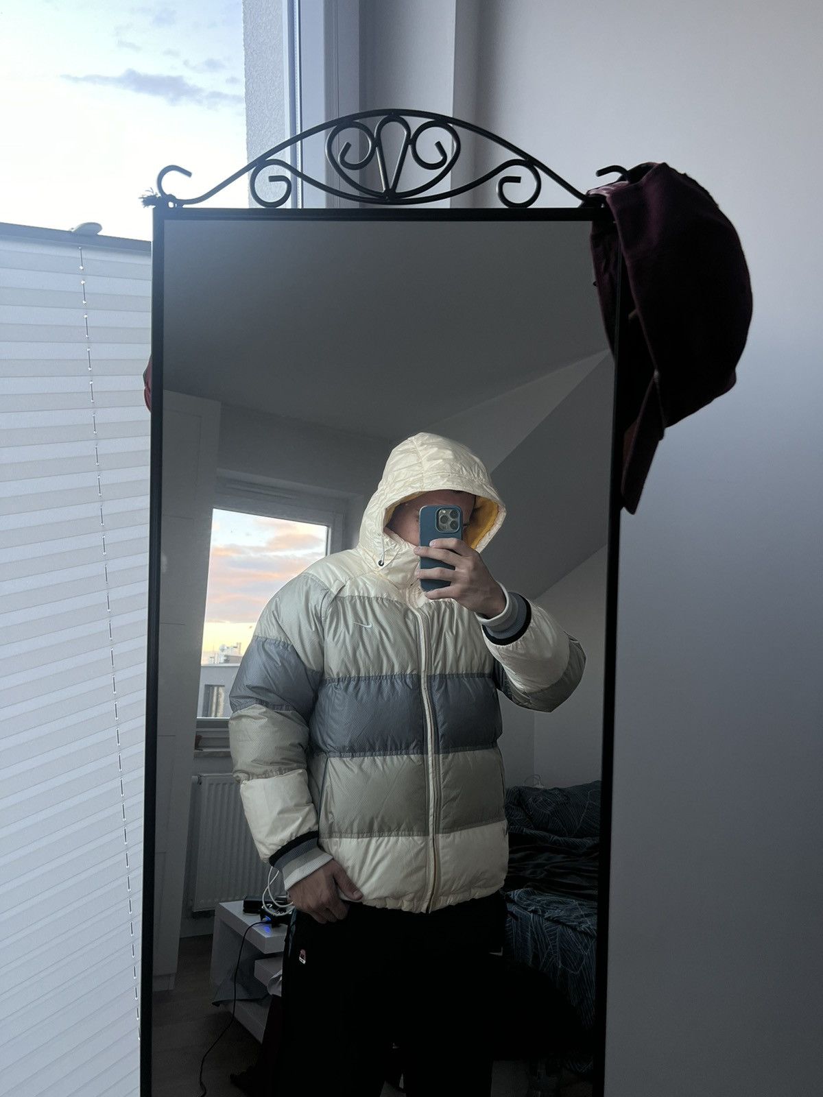 Nike 00’s NIKE REVERSIBLE SWOOSH FLEECE DOWN PUFFER JACKET Y2K Size US XL / EU 56 / 4 - 4 Thumbnail