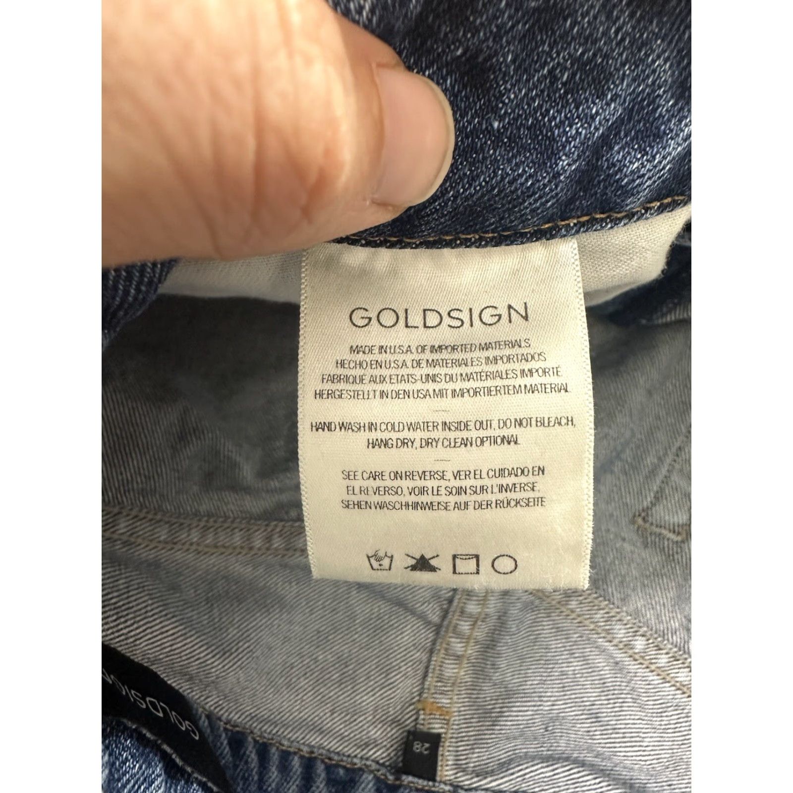 GOLDSIGN GOLDSIGN Women Blue Lawler Farrel Straight Jeans Pants 28 M6W Adult Womens Straight 32in Cotton Blend Blue 90s Style? Size 28" / US 6 / IT 42 - 6 Thumbnail