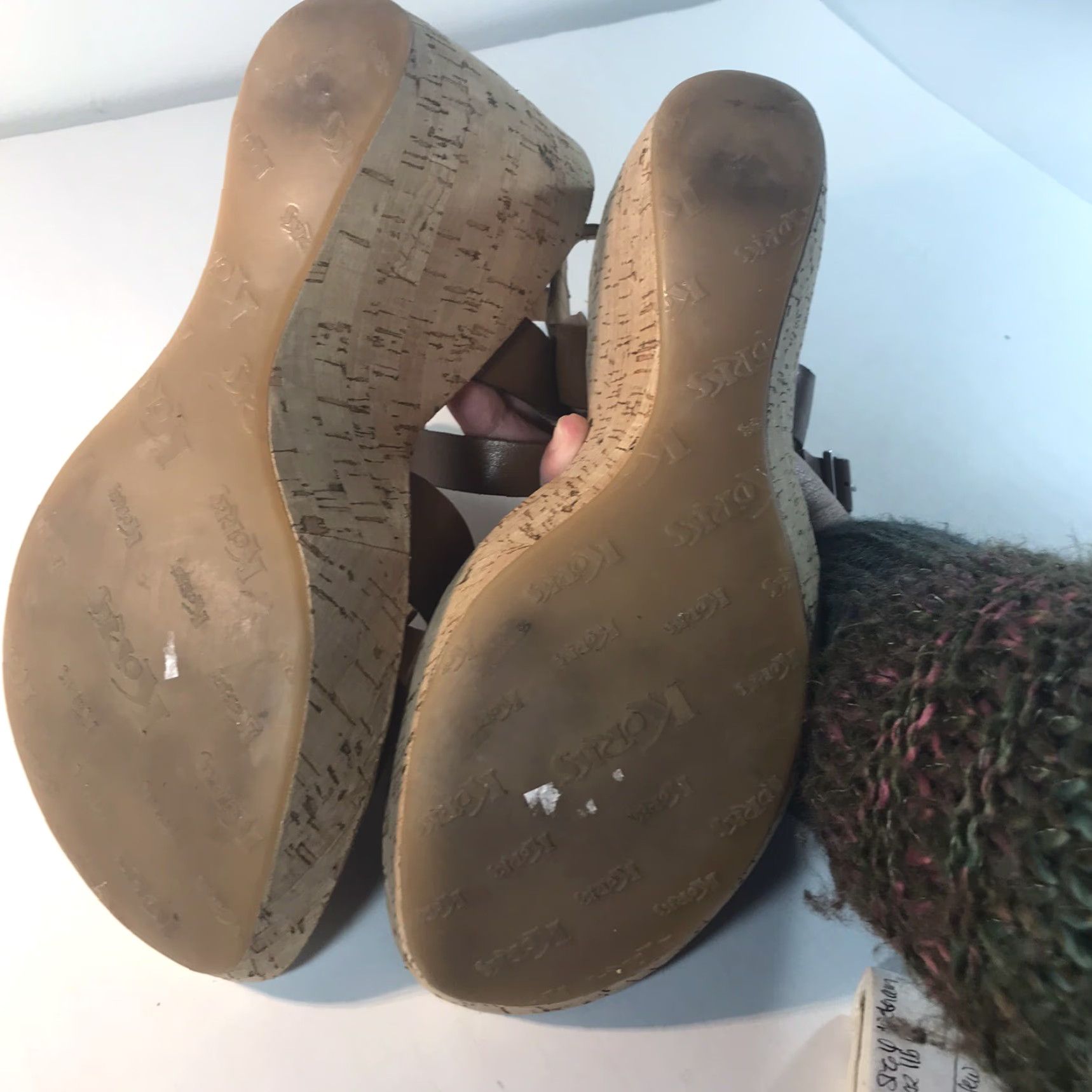 Vintage VINTAGE Korks By Kork Ease Women's Leather Wedges Sandals Size 10 Brown 4in Heel Ankle Strap Size US 10 / IT 40 - 6 Thumbnail