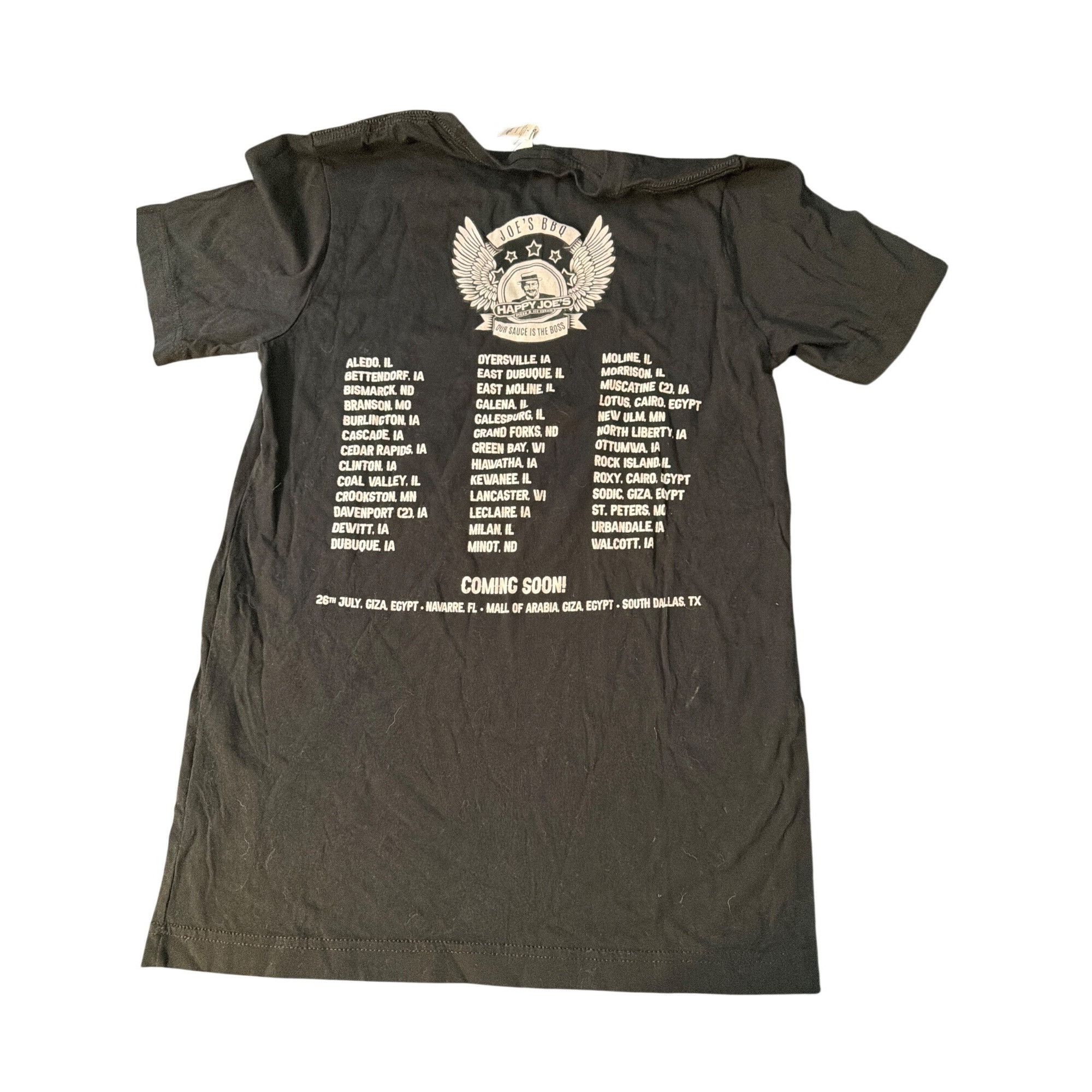 Other Joes BBQ Happy Joes Black T Shirt Graphic Tee Locations Pizz Size US S / EU 44-46 / 1 - 3 Thumbnail