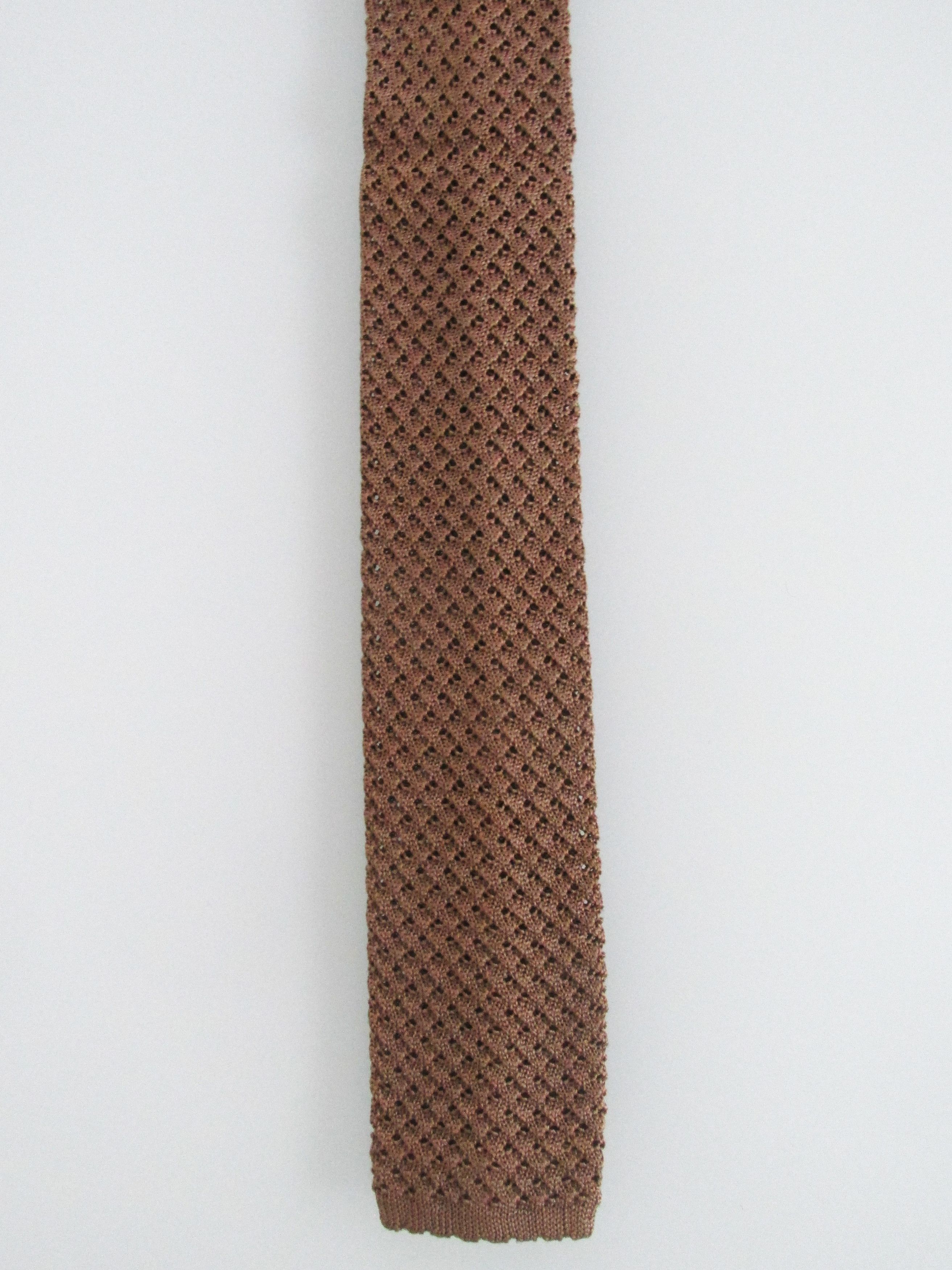 Other Flat/Square Bottom Vintage Men's Knit Tie Size ONE SIZE - 2 Thumbnail