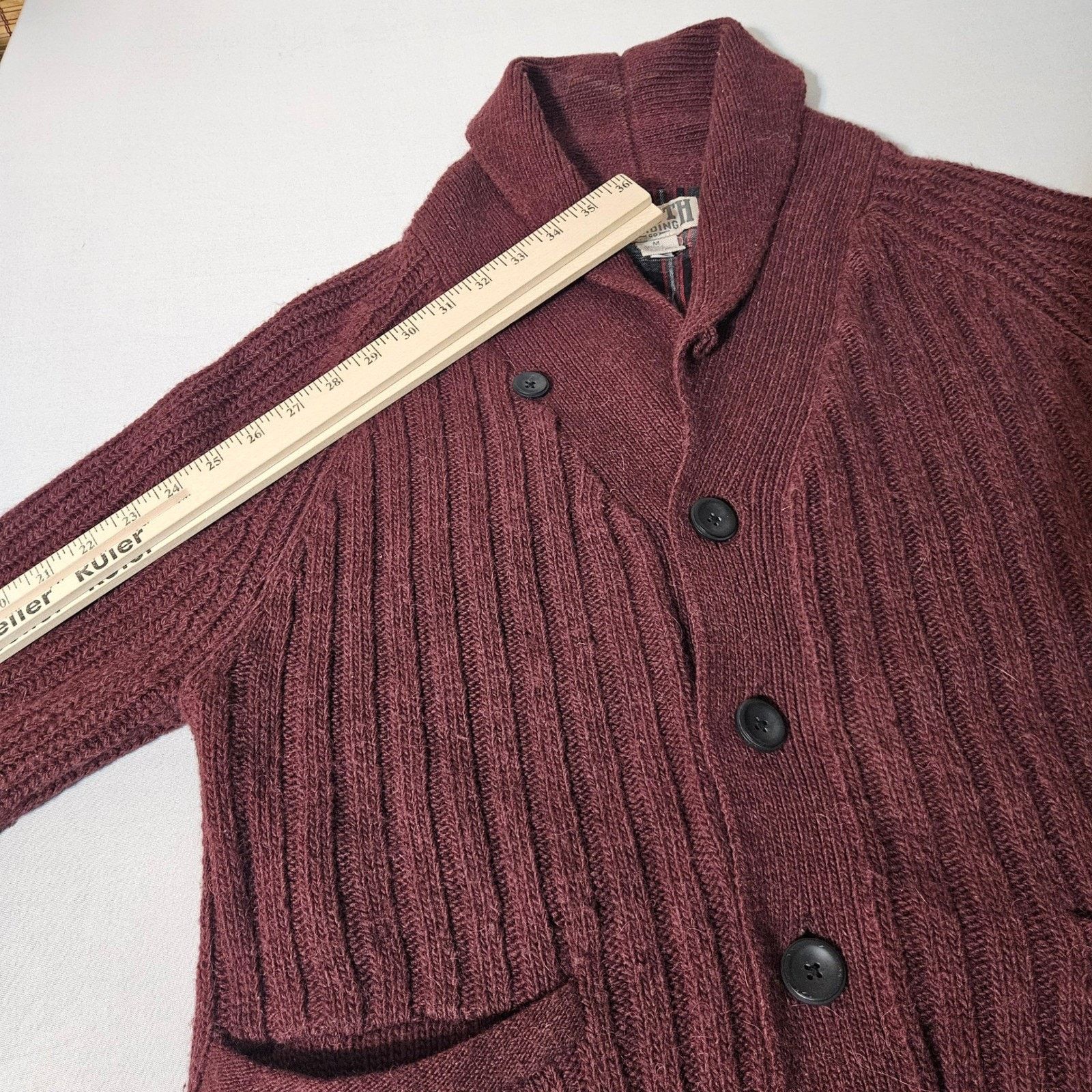 Duluth Trading Company Duluth Trading Co Mens Shawl Cardigan Sweater Wool Blend M Size US M / EU 48-50 / 2 - 5 Thumbnail
