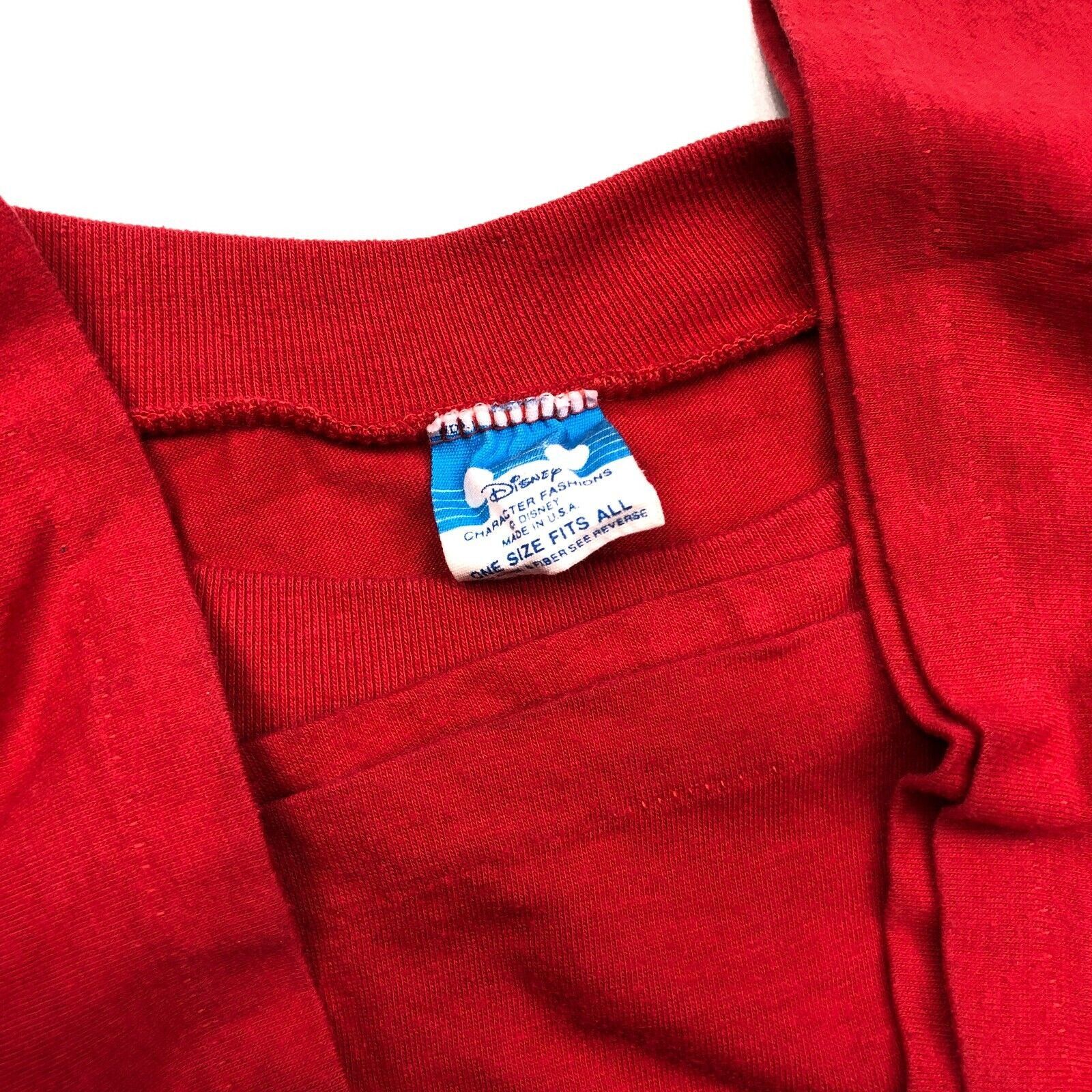 Disney × Vintage Vintage 80s Rare Disney OSFA XXXXL 4XL Mickey Mouse Red Tee Size US XXL / EU 58 / 5 - 3 Thumbnail