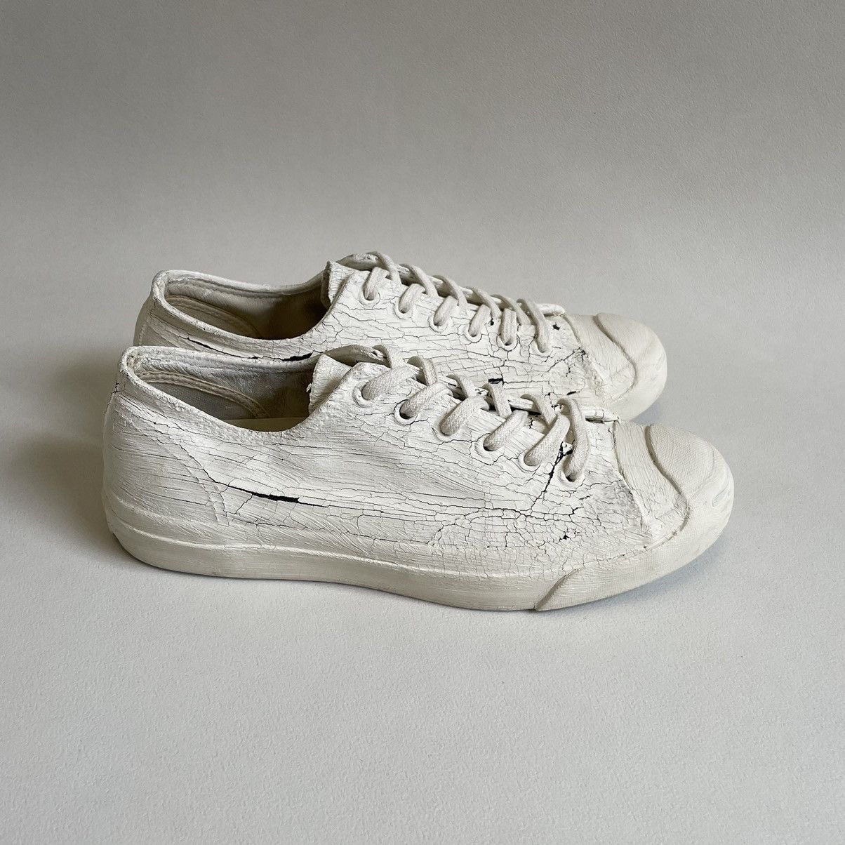 Converse × Maison Margiela S/S 14 White Painted Converse Sneakers Size US 8.5 / IT 38.5 - 1 Thumbnail