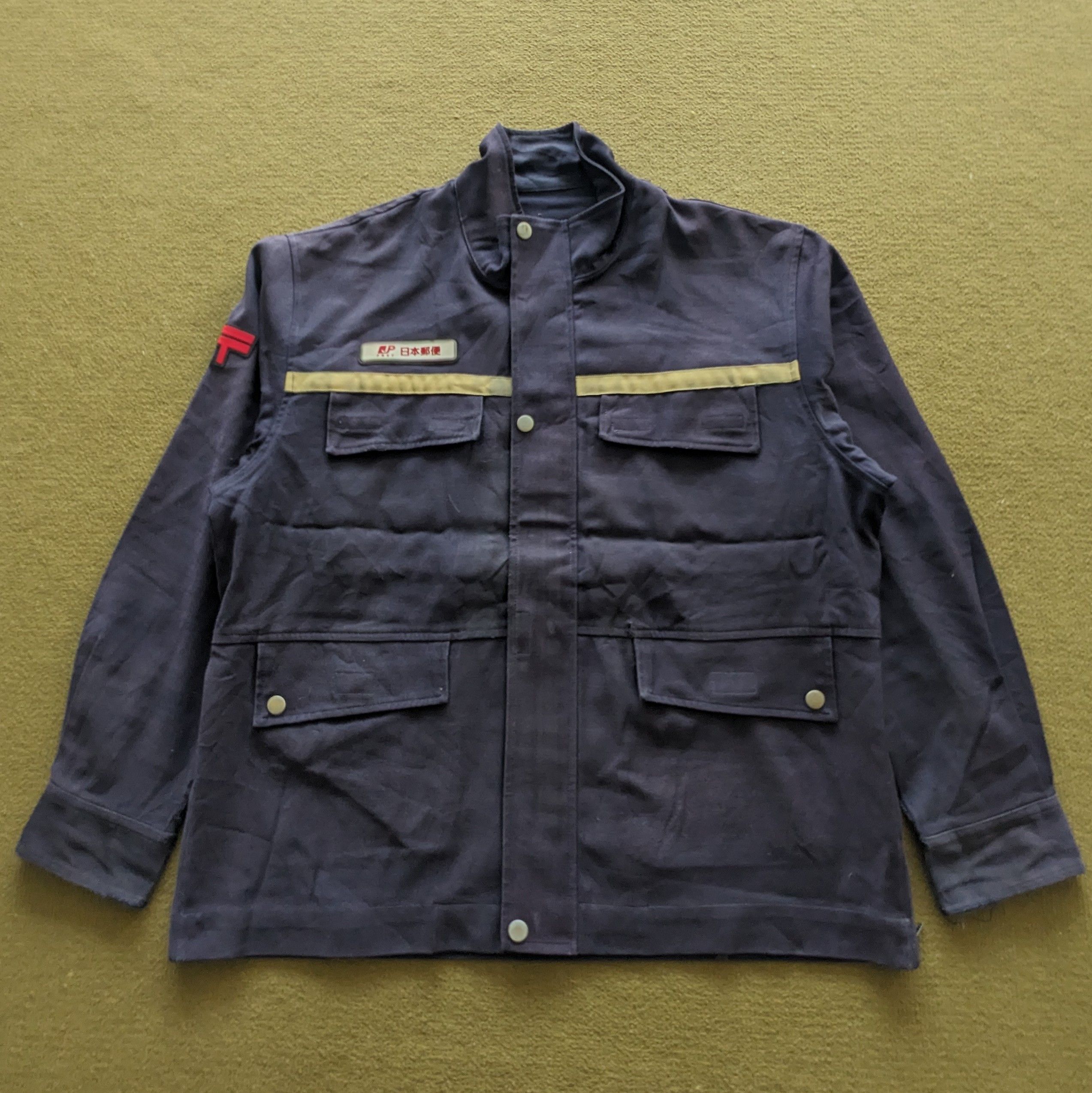 Japanese Brand Vintage JAPAN POST OFFICE Uniform Workers Jacket Size US L / EU 52-54 / 3 - 1 Thumbnail
