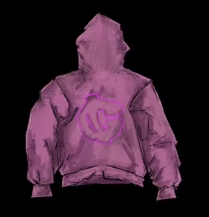 image of Condone X Brucedropemoff X Thirteen Studios Pink Hoodie Xl, Men's