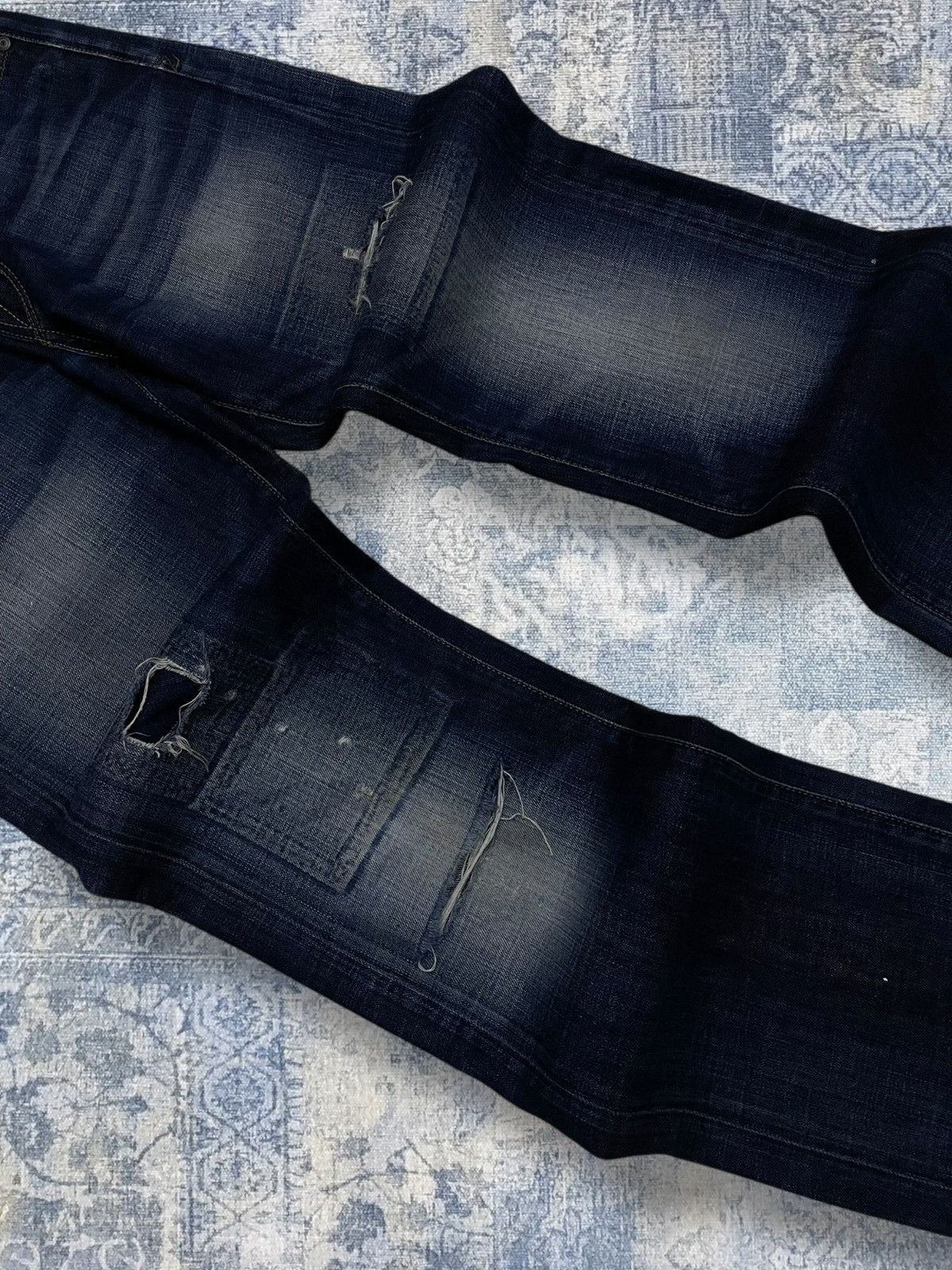 Japanese Brand Vintage Designer Og Blood & Glitter Distressed Clean Denim Size US 29 - 6 Thumbnail