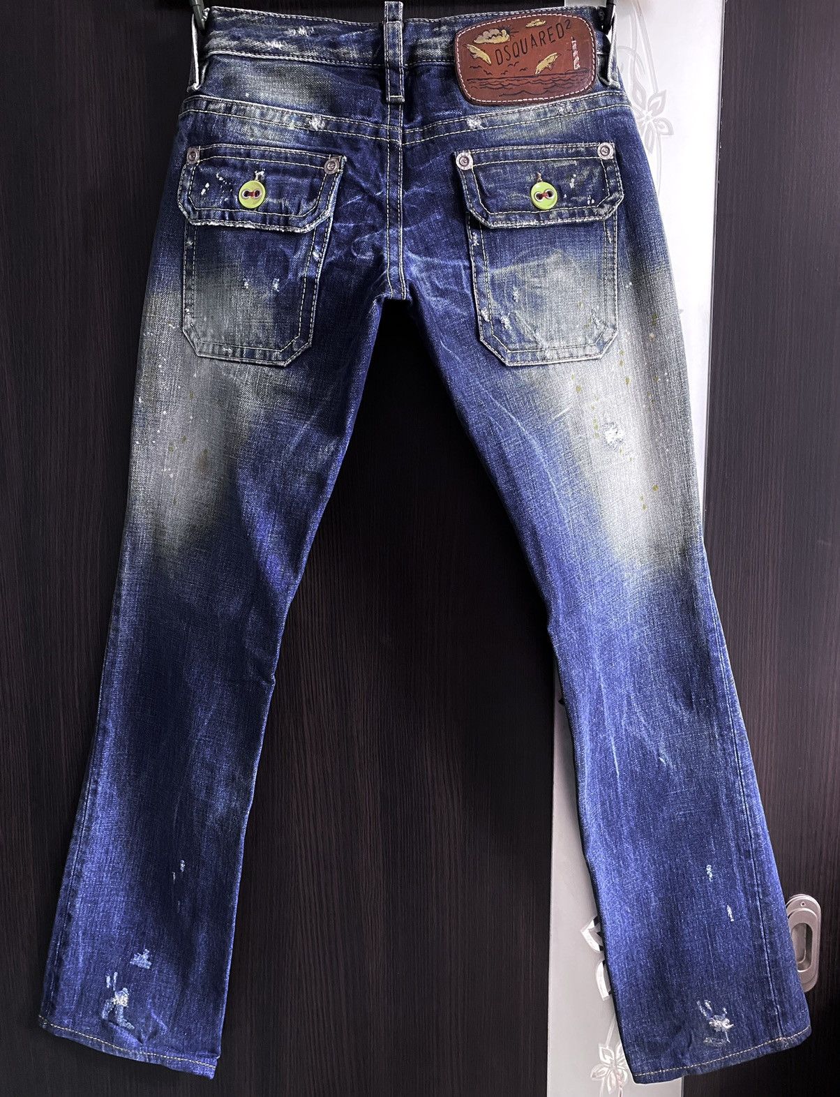 Dsquared2 Dqsuared2 Washed Patchwork Distressed Paint Splatter Jeans Size 28" / US 6 / IT 42 - 3 Thumbnail