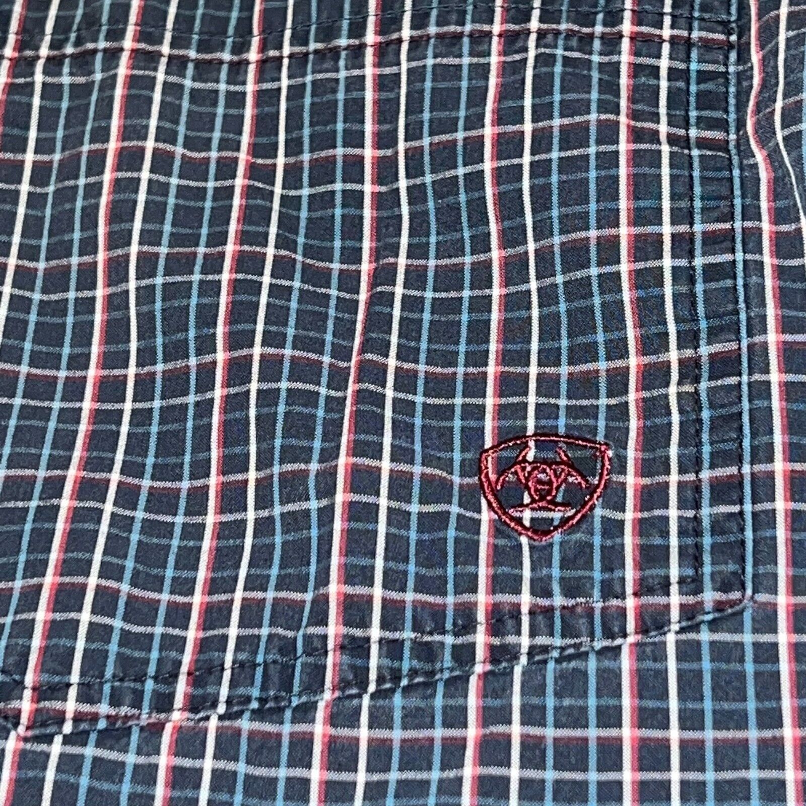 Ariat Ariat Pro Series Button Shirt Mens Sz LT Blue Plaid Vented Size US L / EU 52-54 / 3 - 2 Thumbnail