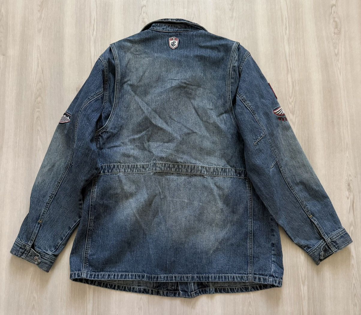 Vintage Vintage Rocawear Denim Military Jacket / Coat- Patches Sz XL Size XL / US 12-14 / IT 48-50 - 10 Thumbnail