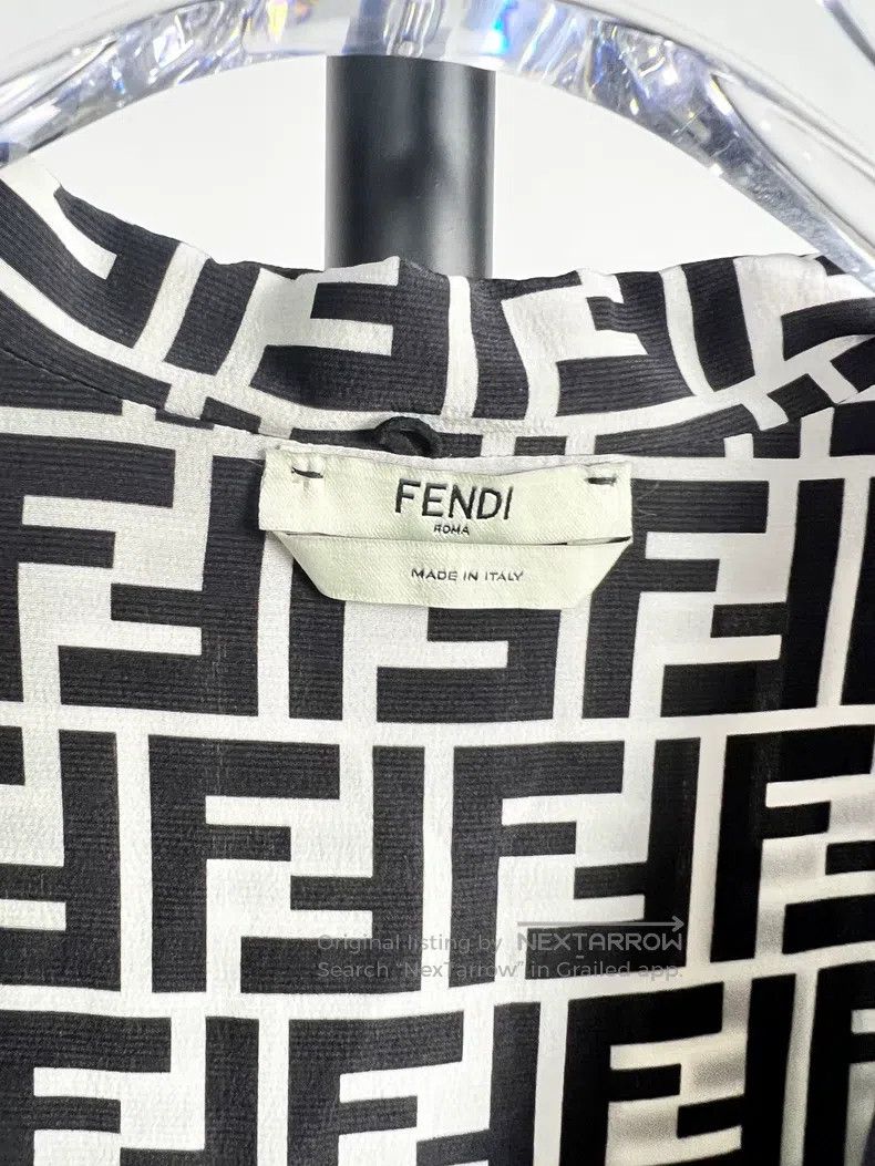 Fendi Fendi Black and white all-over print floral dress Size XXS / US 00 / IT 34 - 6 Thumbnail
