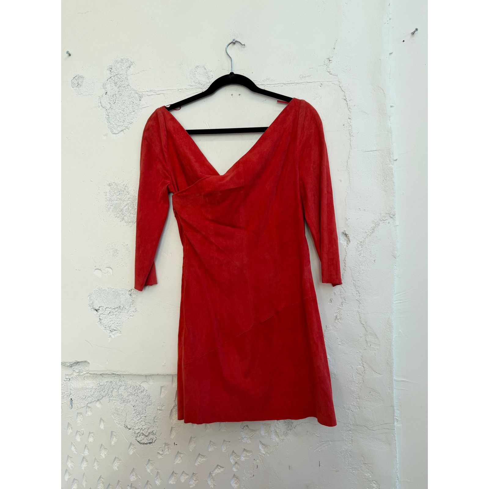 Jitrois Jitrois. Red Suede Dress Size S / US 4 / IT 40 - 2 Thumbnail
