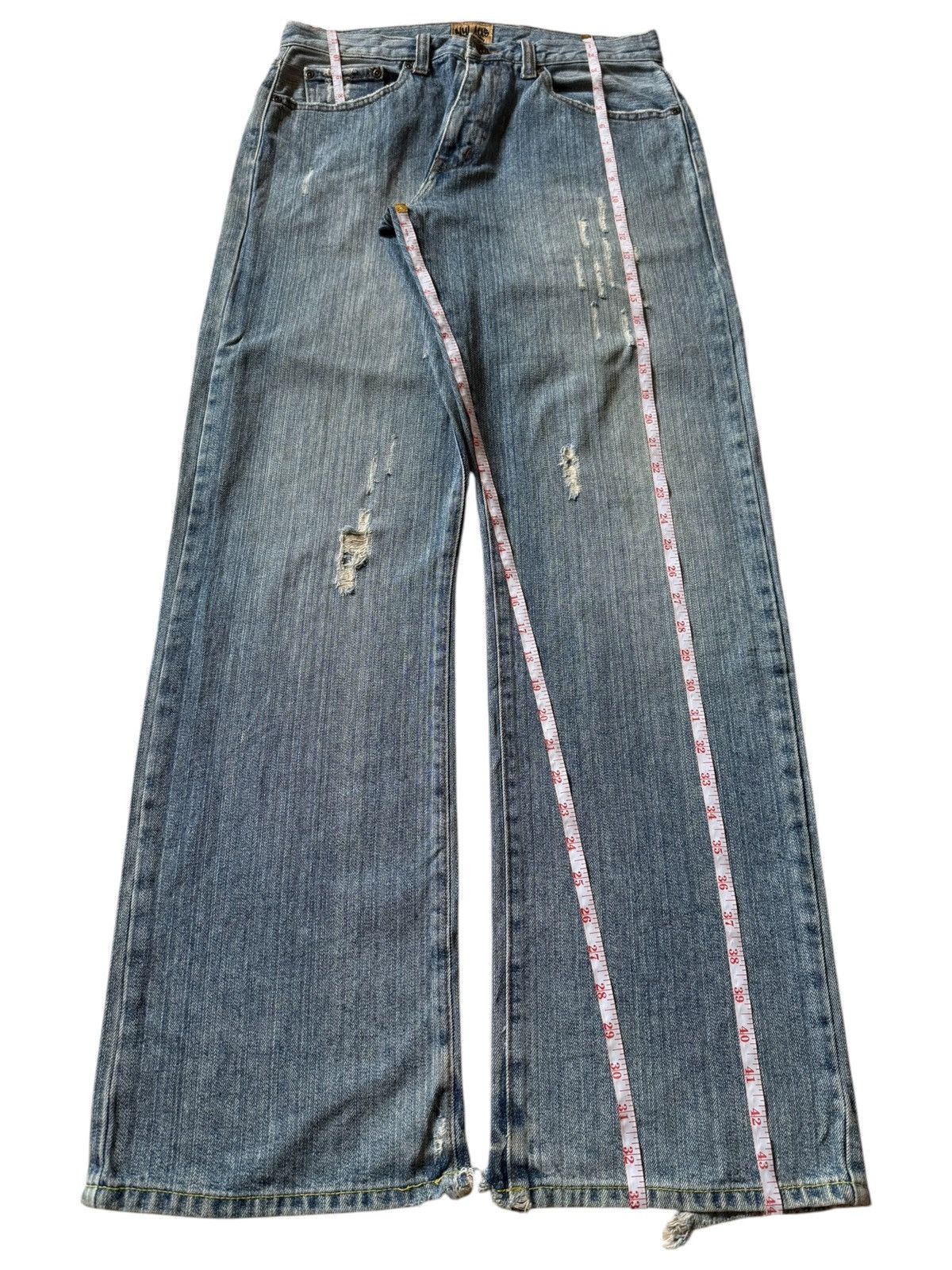 Burberry Vintage Nylaus Faded Wash Distress Baggy Jeans Size US 32 / EU 48 - 7 Thumbnail