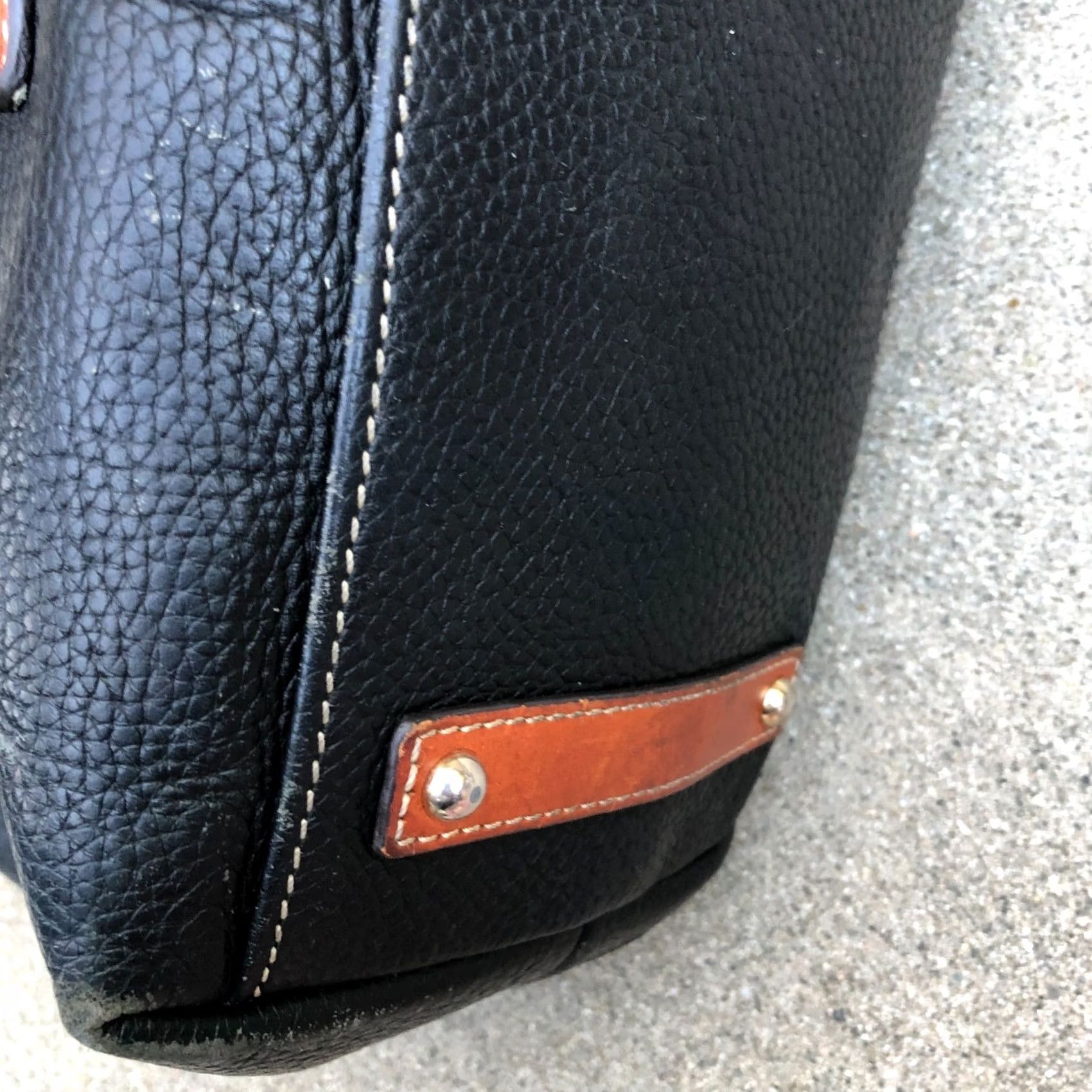 Dooney & Bourke DOONEY & BOURKE Leather Large Tote Purse Shoulder Bag Black Zipper Designer Size ONE SIZE - 7 Thumbnail