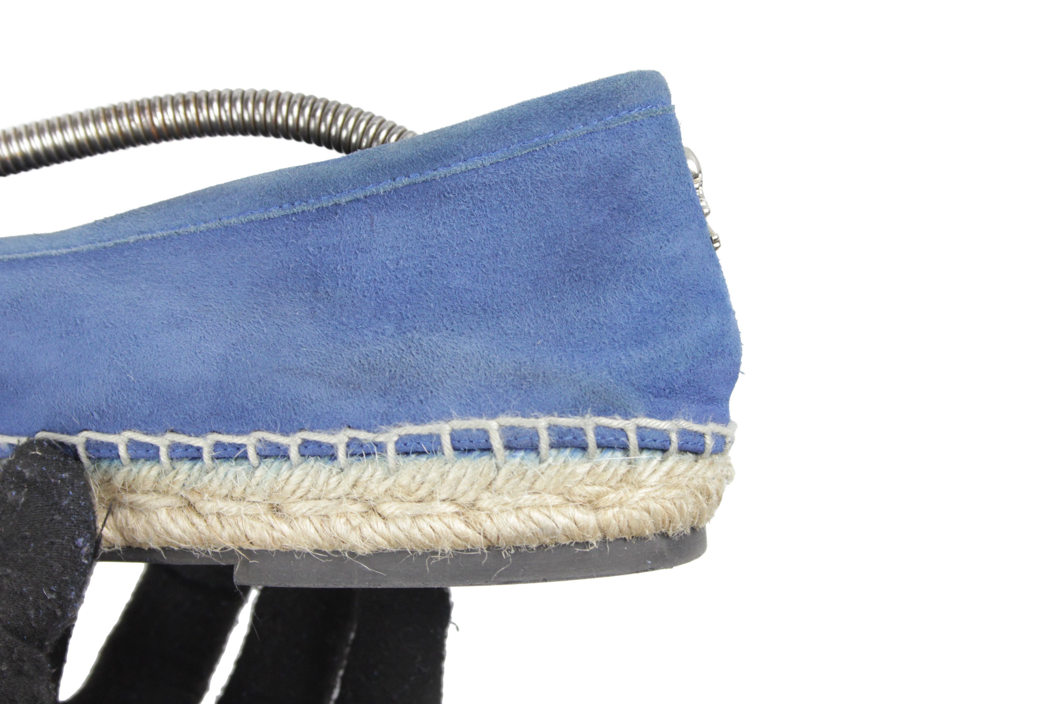 Philipp Plein Skull Logo Y2K Suede Espadrilles Size US 10 / EU 43 - 12 Thumbnail