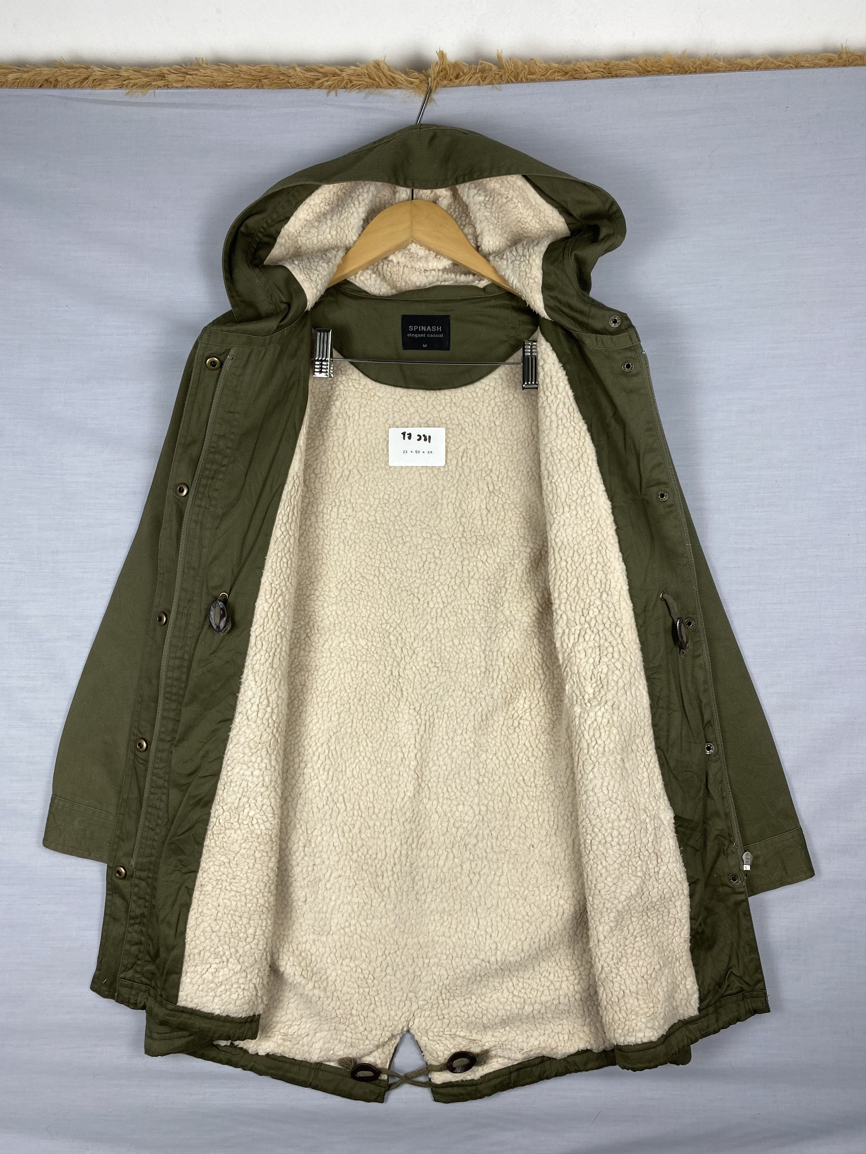 Japanese Brand Vintage Spinash Fleece Lining Hoodie Button Up Jacket Size US M / EU 48-50 / 2 - 5 Thumbnail